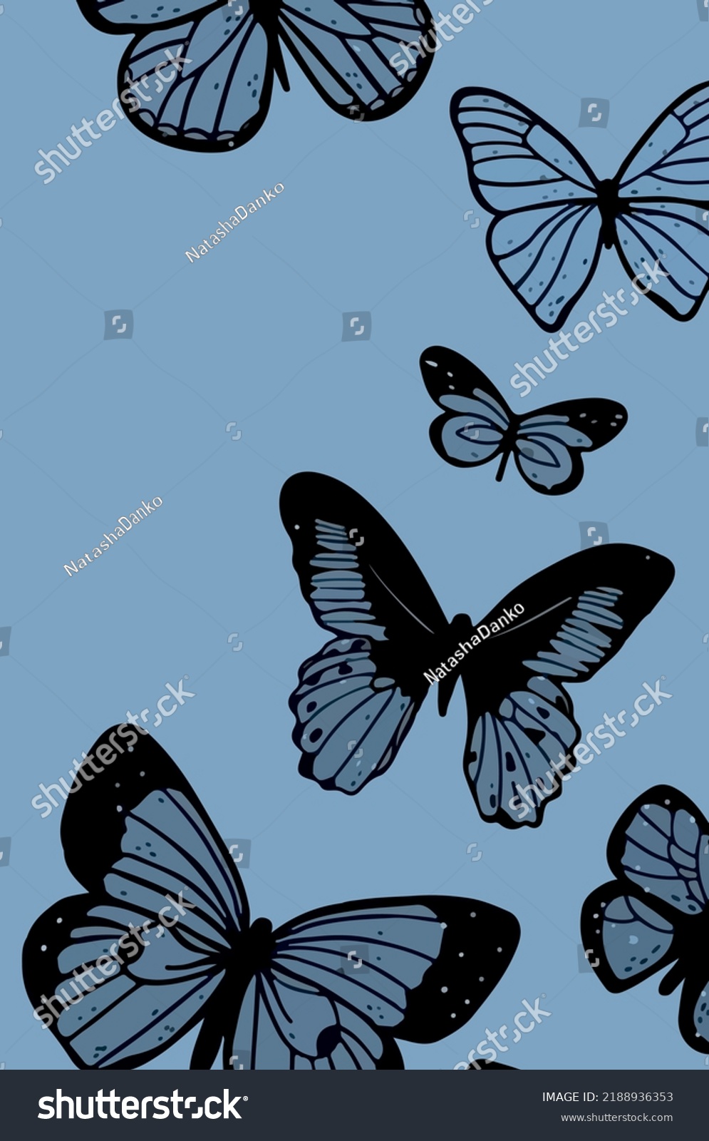 Butterflies Vector Background Screensaver Wallpaper Nature Stock Vector ...