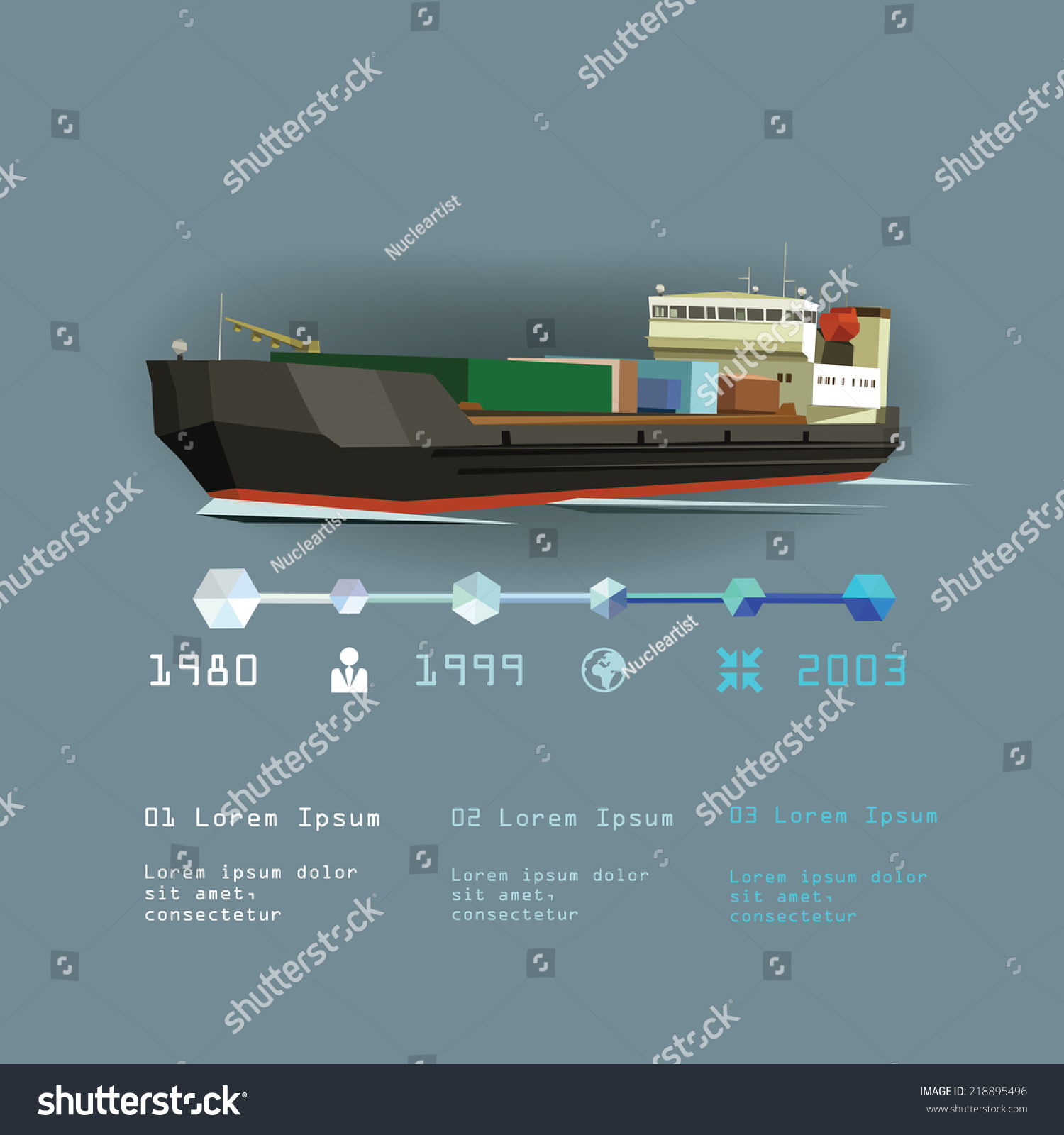 Cargo Ship Infographic Vector Illustration Flat: เวกเตอร์สต็อก (ปลอดค่า ...