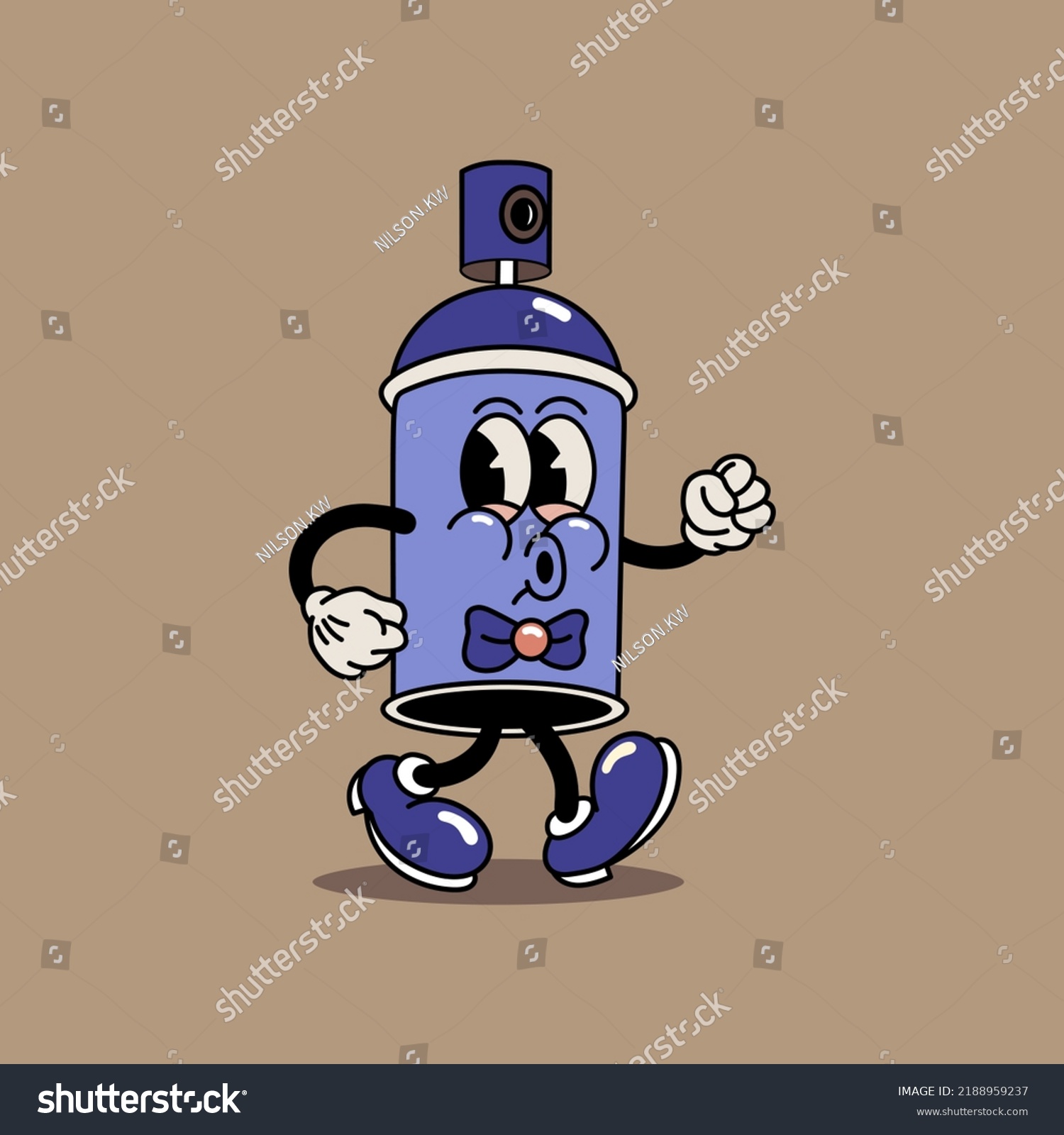 Spray Paint Can Cartoon Character Vector Stock Vector (Royalty Free ...