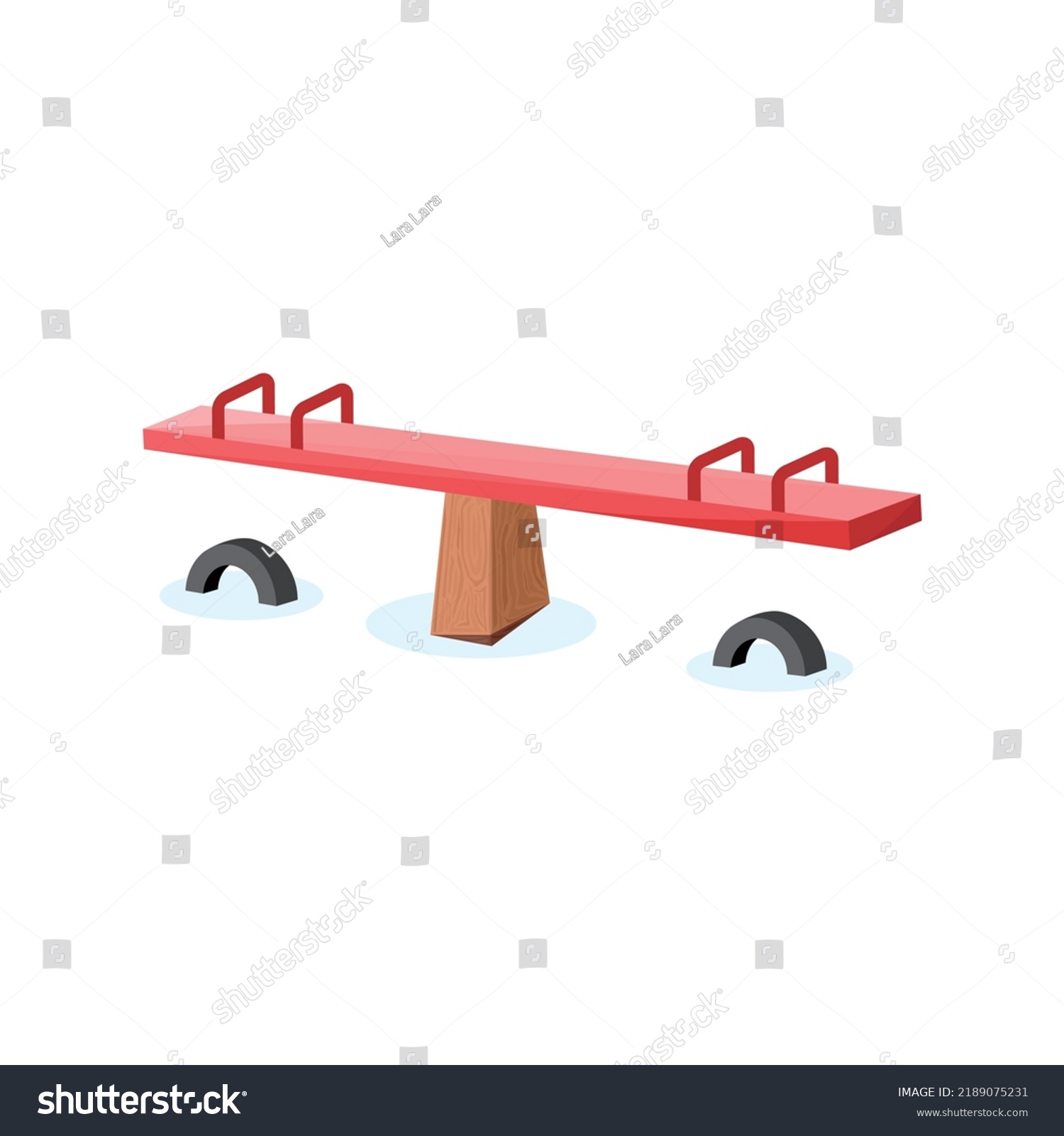 Seesaw Vector Illustration On White Background Stock Vector (Royalty ...