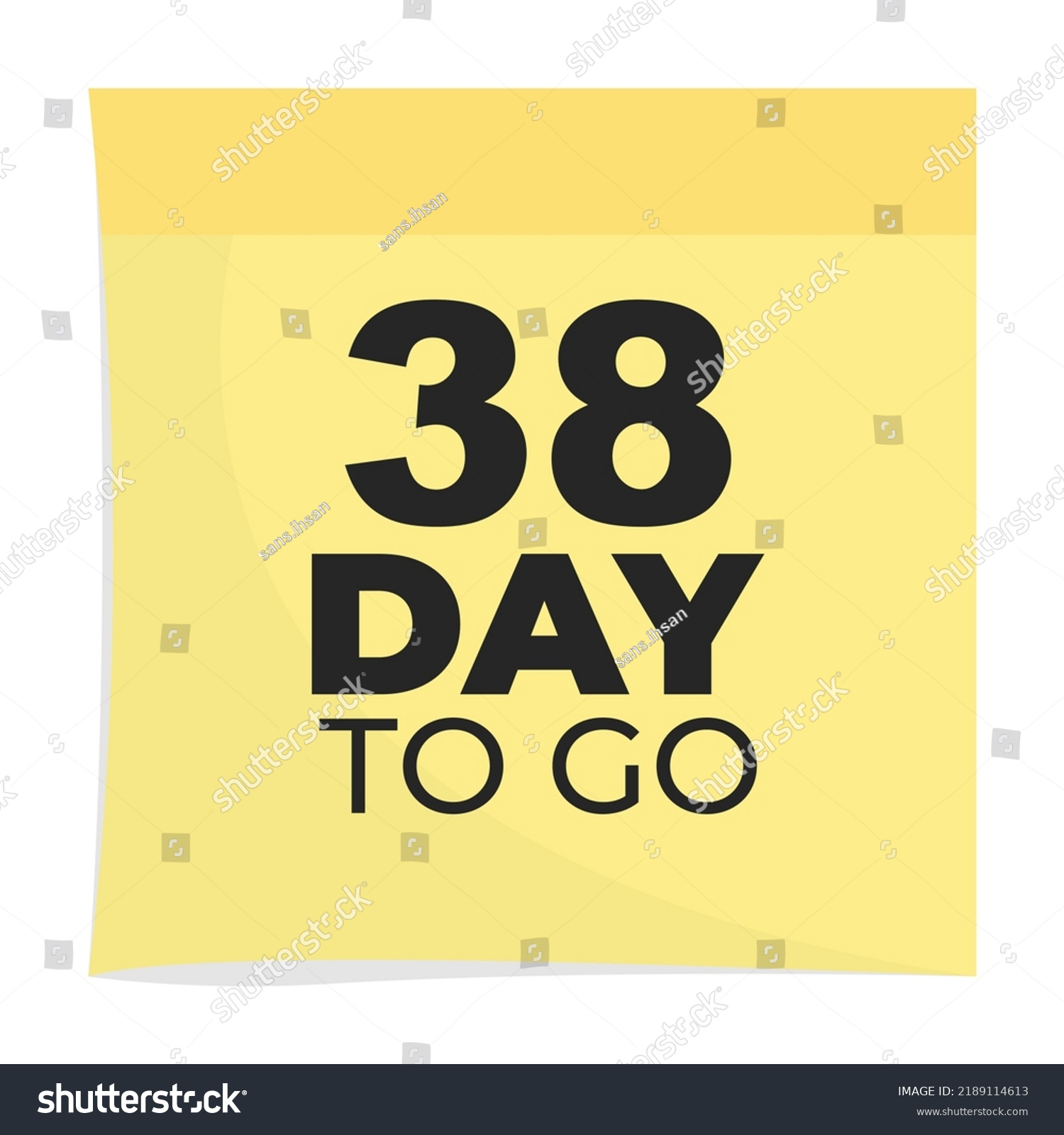 38 Day Go Sign Label Vector Stock Vector (Royalty Free) 2189114613 ...