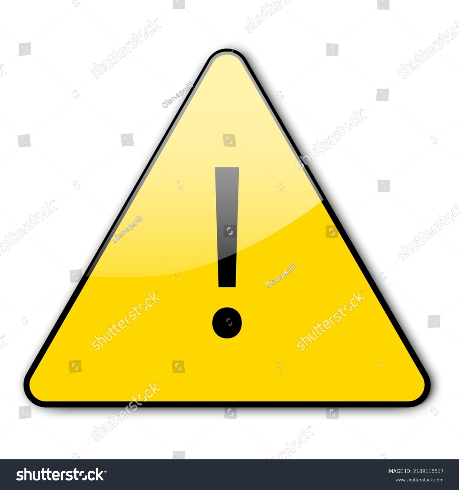 Attention Sign Yellow Triangle Attention Vector Stock Vector Royalty