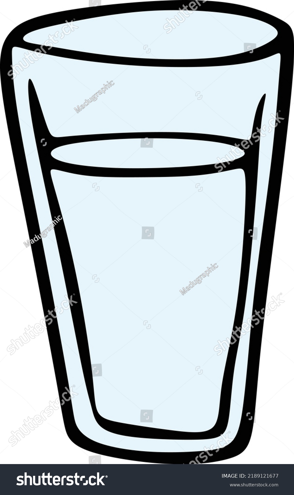 Water Cup Drawing Art Vector Design Stock Vector (Royalty Free ...