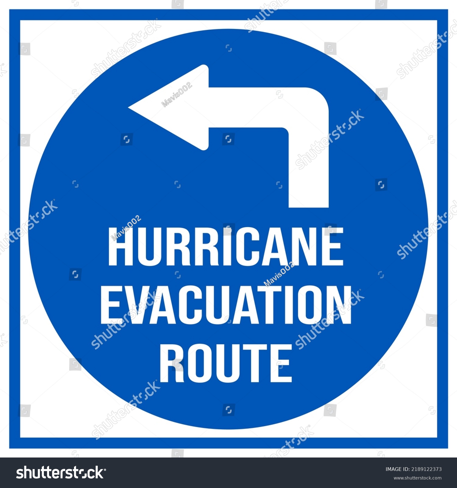 Hurricane Evacuation Route Turn Teh Left Stock Vector (Royalty Free ...