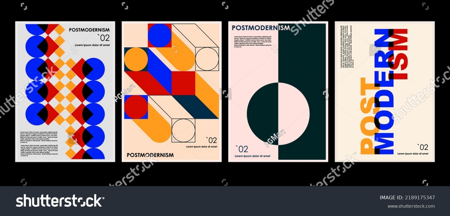 Artworks Posters Inspired Postmodern Vector Abstract Stock Vector ...