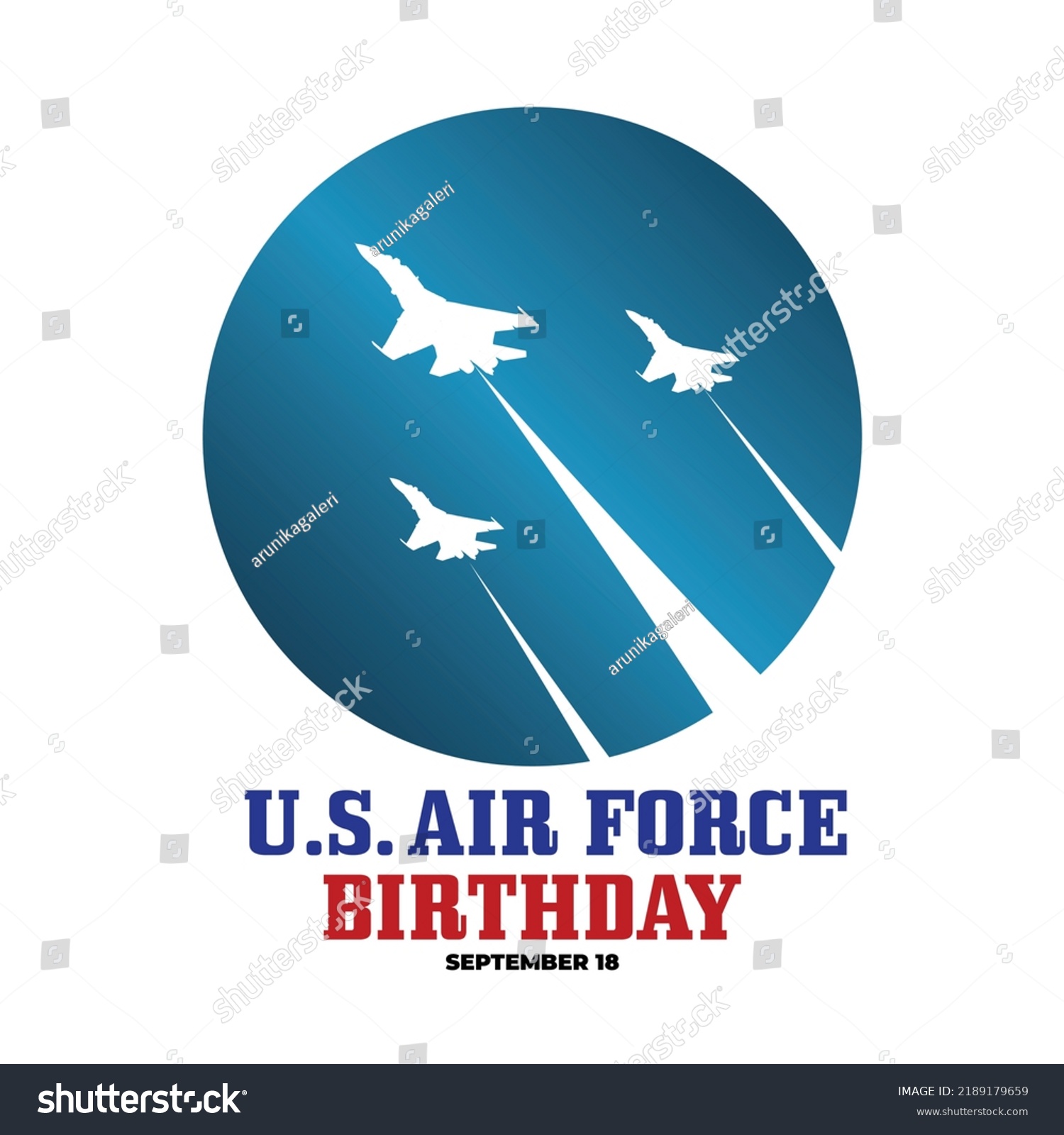 Us Air Force Birthday Vector Design Stock Vector (Royalty Free