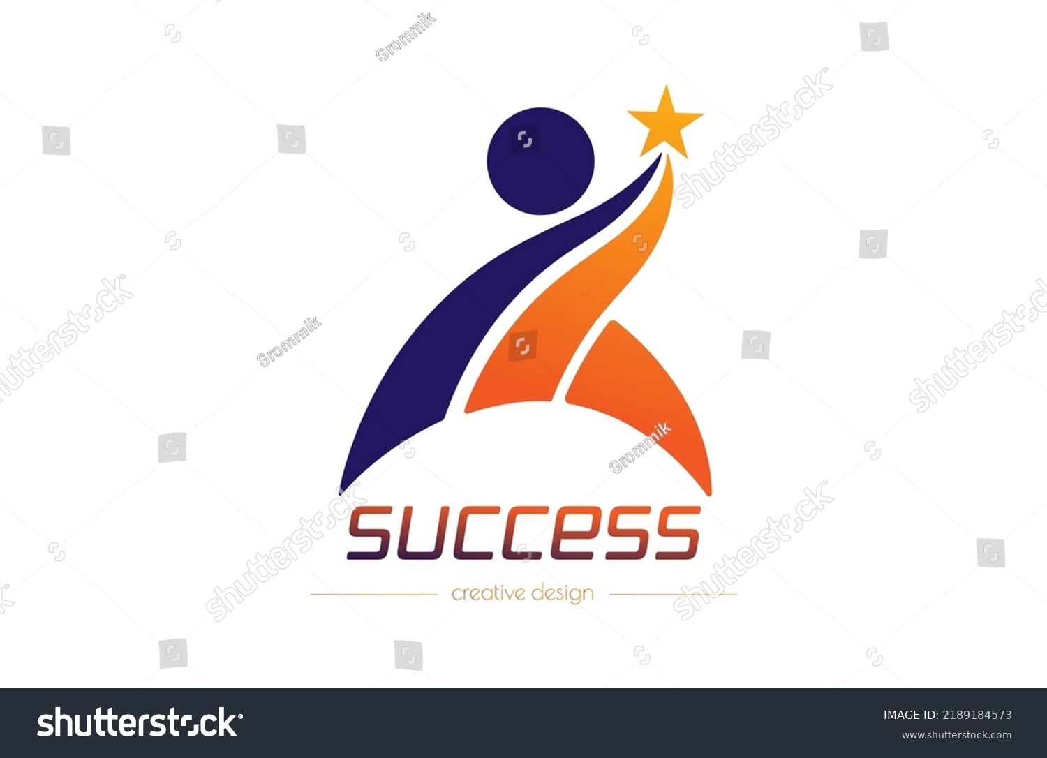 Success Template Logo Sticker Brand Label Stock Vector (Royalty Free ...