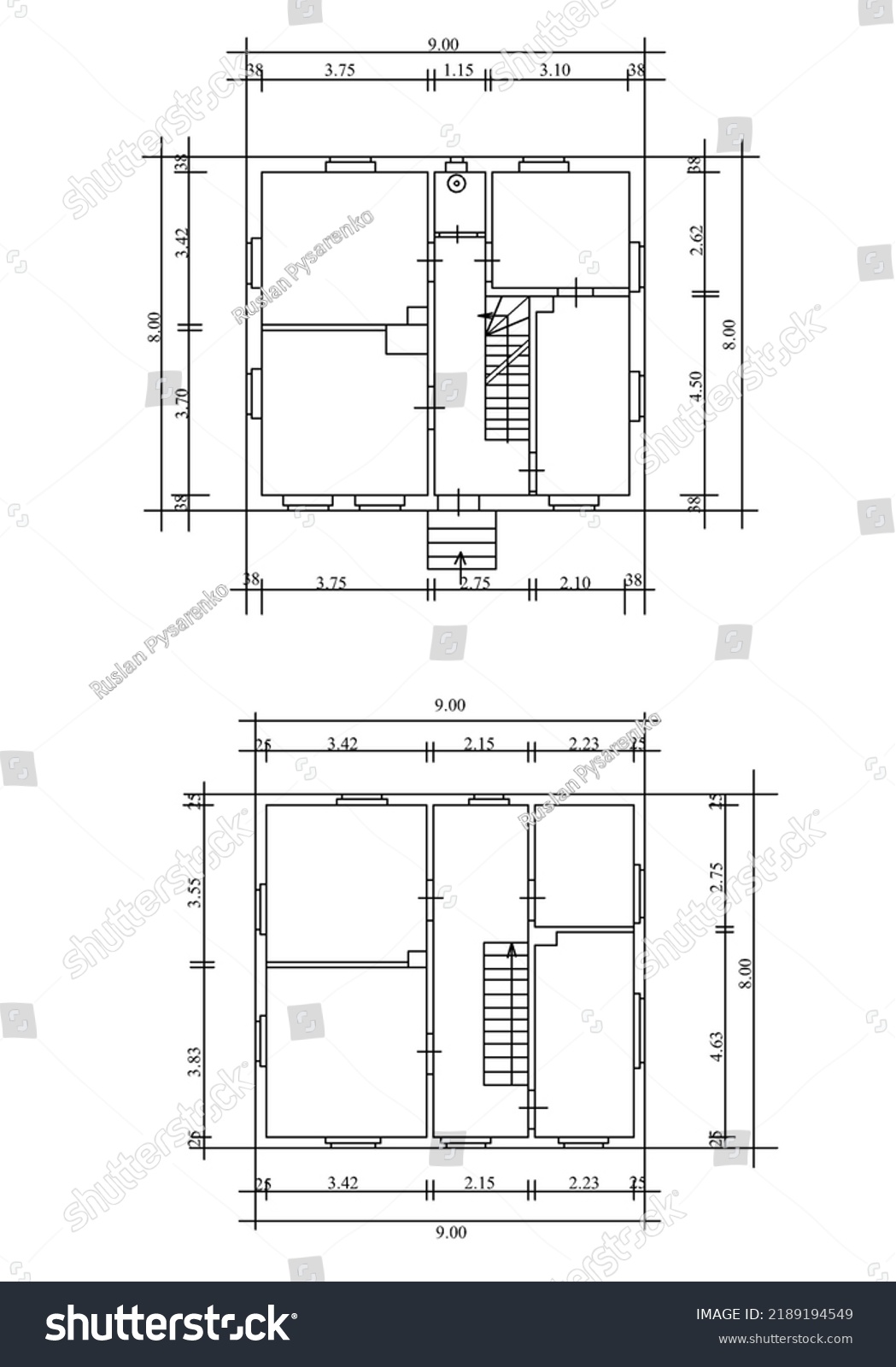 Floor Plan Interior 2d Floorplan Real Stock Illustration 2189194549 ...