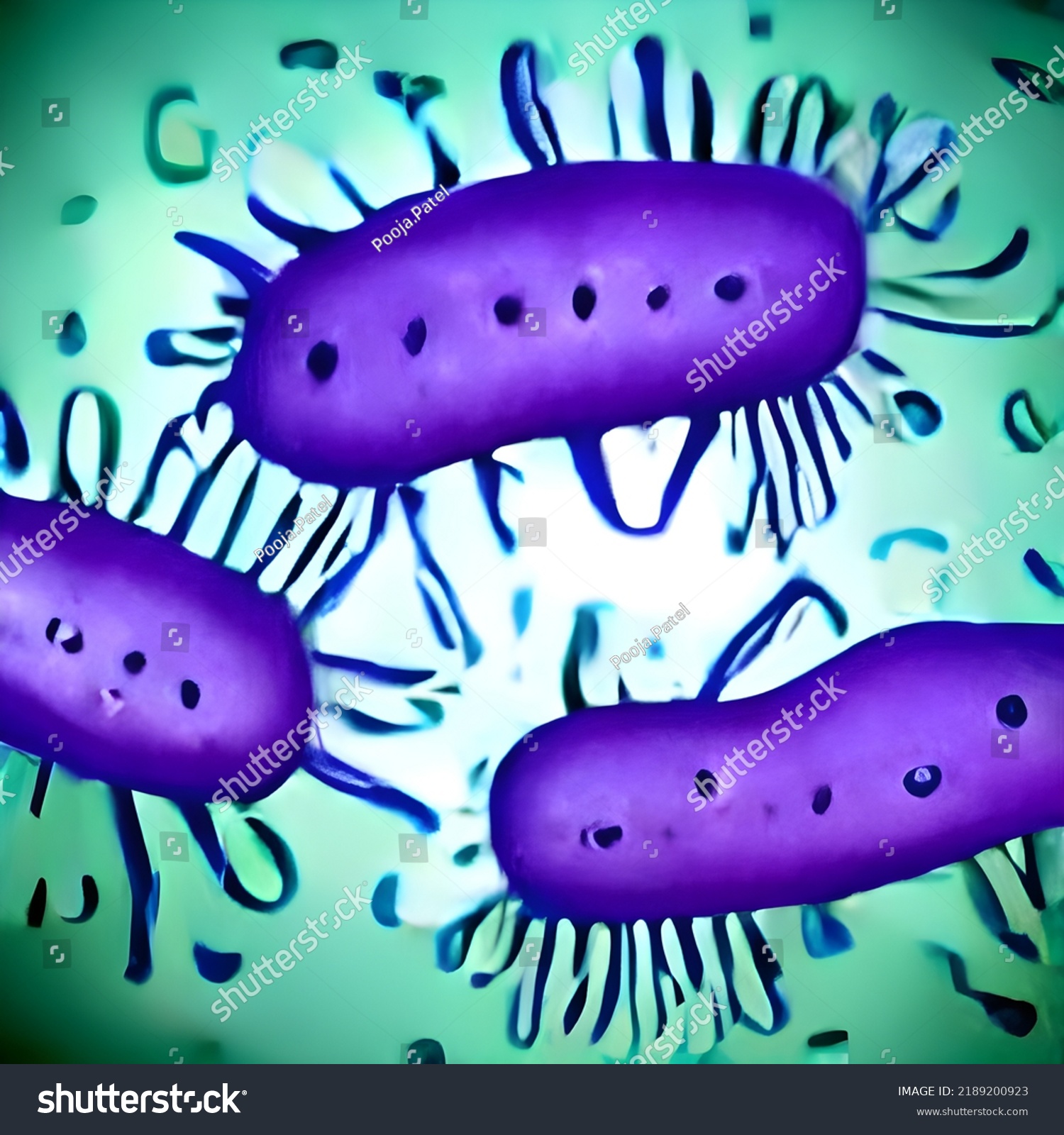 Biofilm Antibiotic Resistant Bacteria Closeup View Stock Illustration