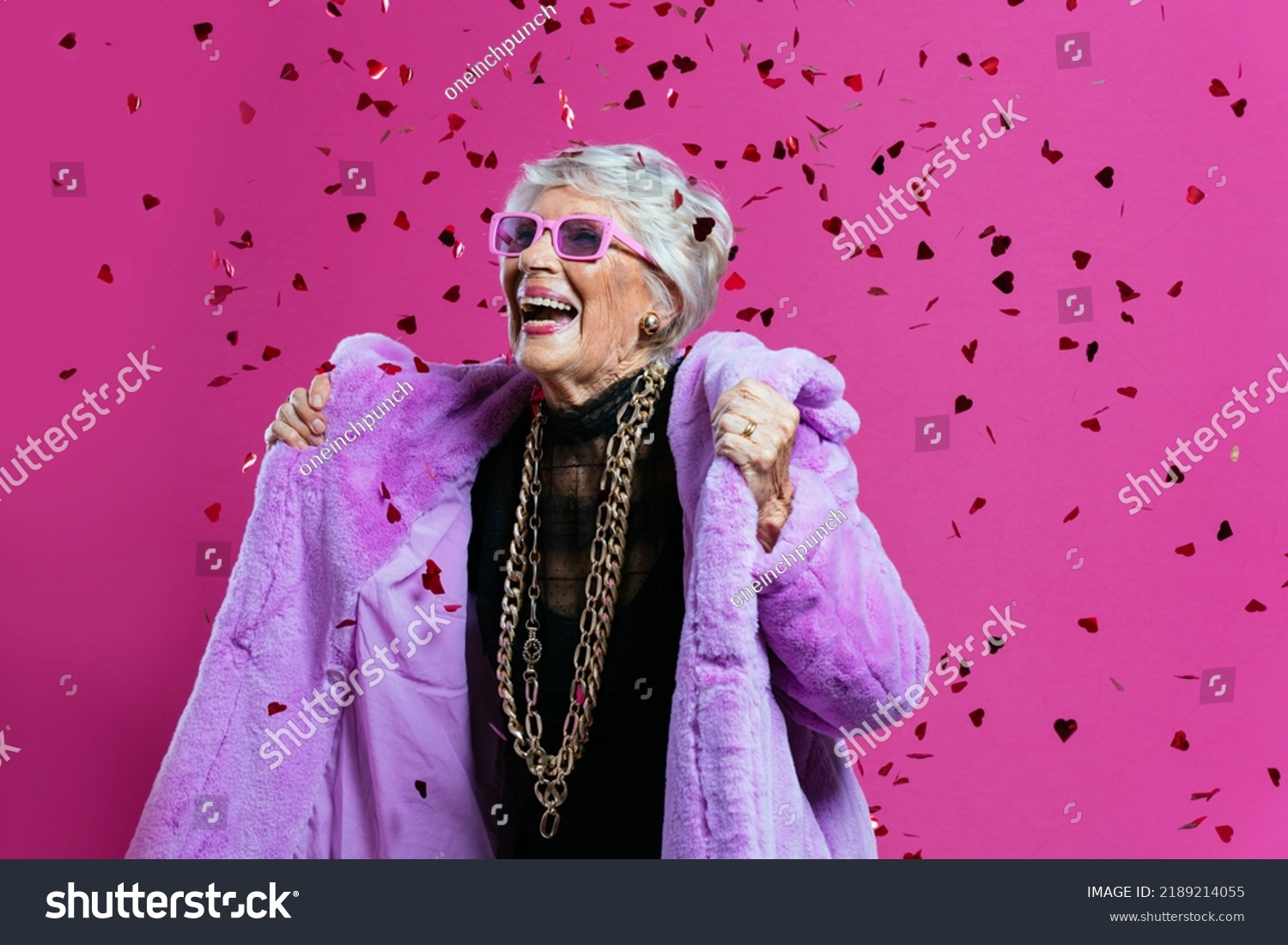 Image Beautiful Elegant Old Influencer Woman Stock Photo 2189214055 ...