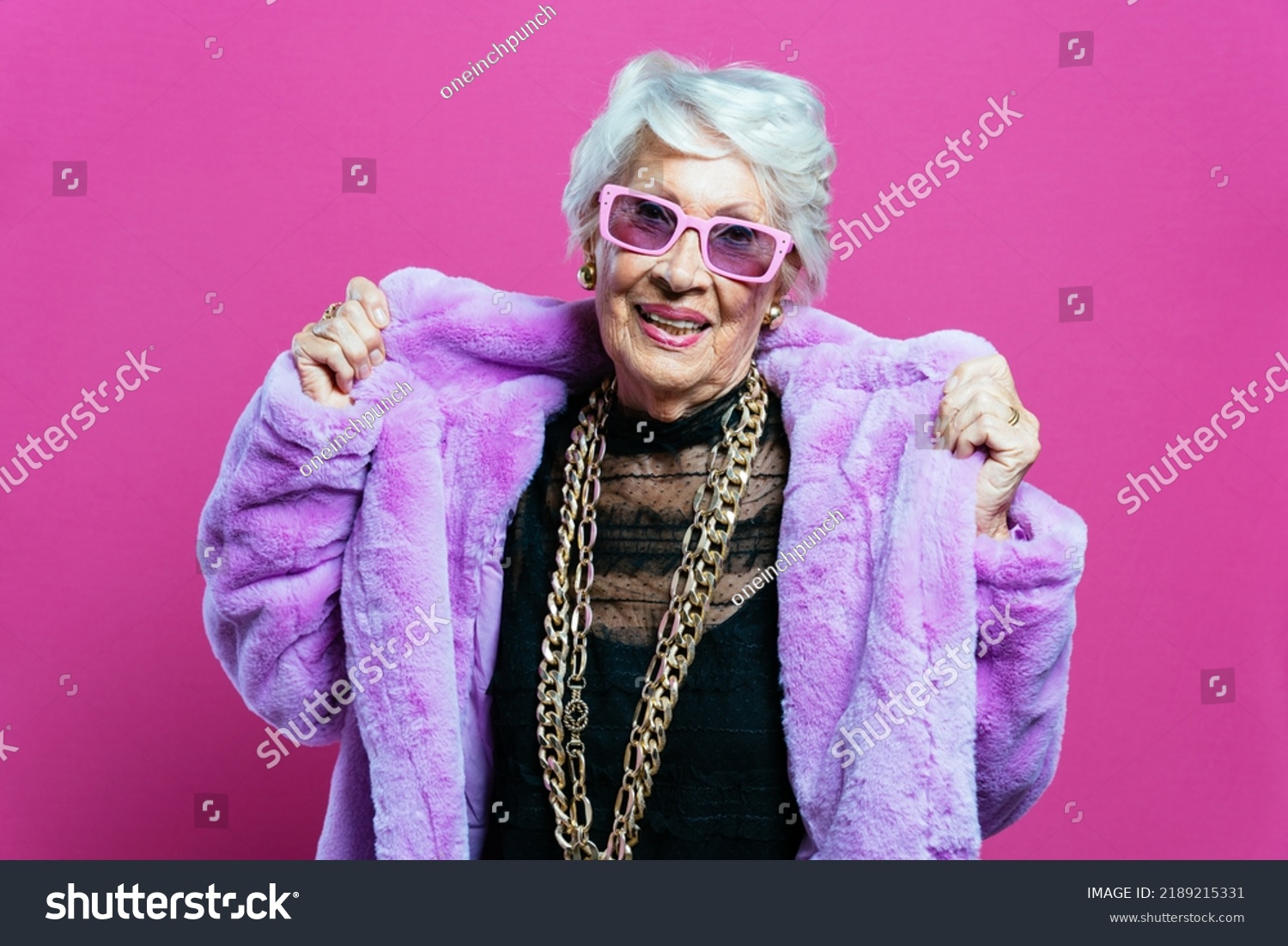 Image Beautiful Elegant Old Influencer Woman Stock Photo 2189215331 ...