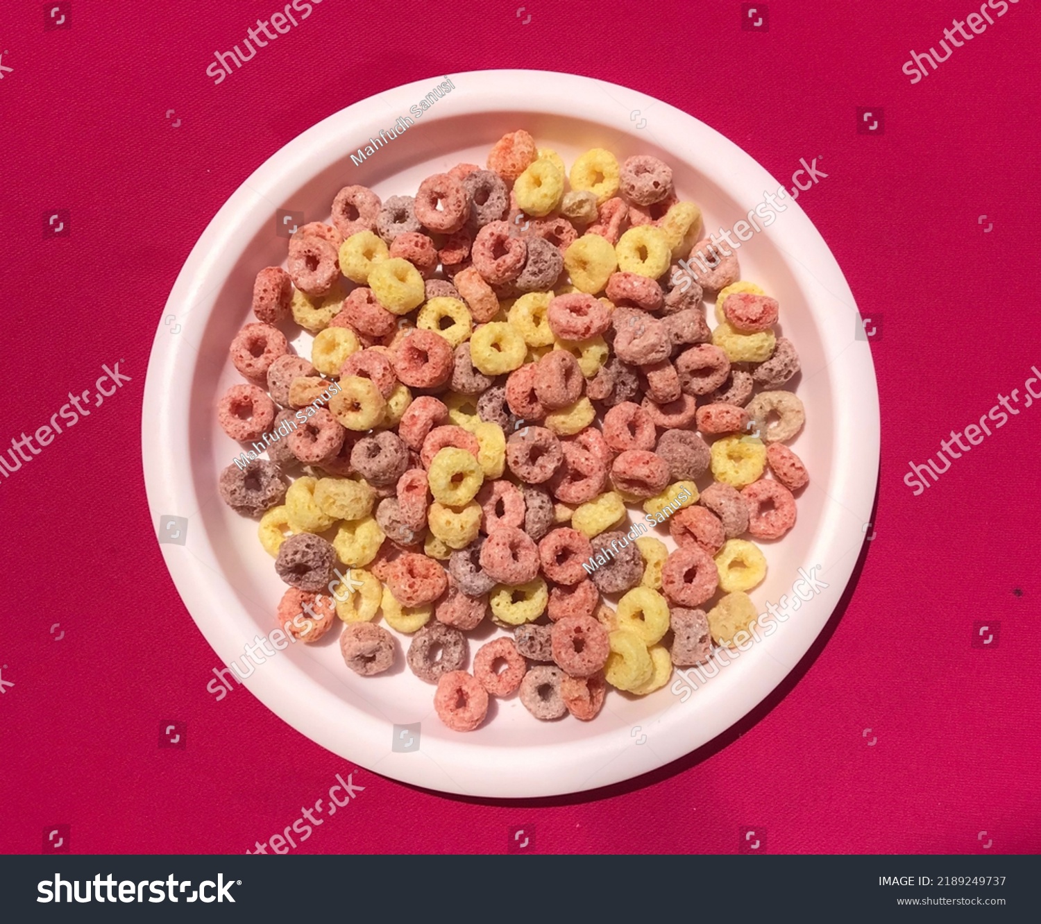 Colorful Cereal Consisting Yellow Red Purple Stock Photo 2189249737 ...