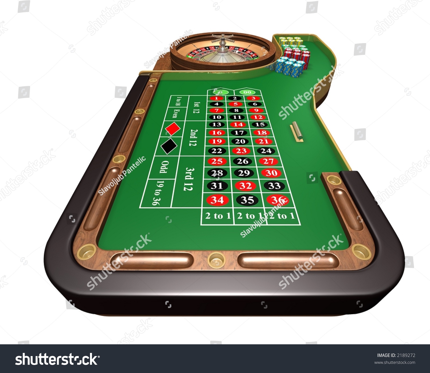 Rendered Roulette Table Over White Background Stock Illustration ...