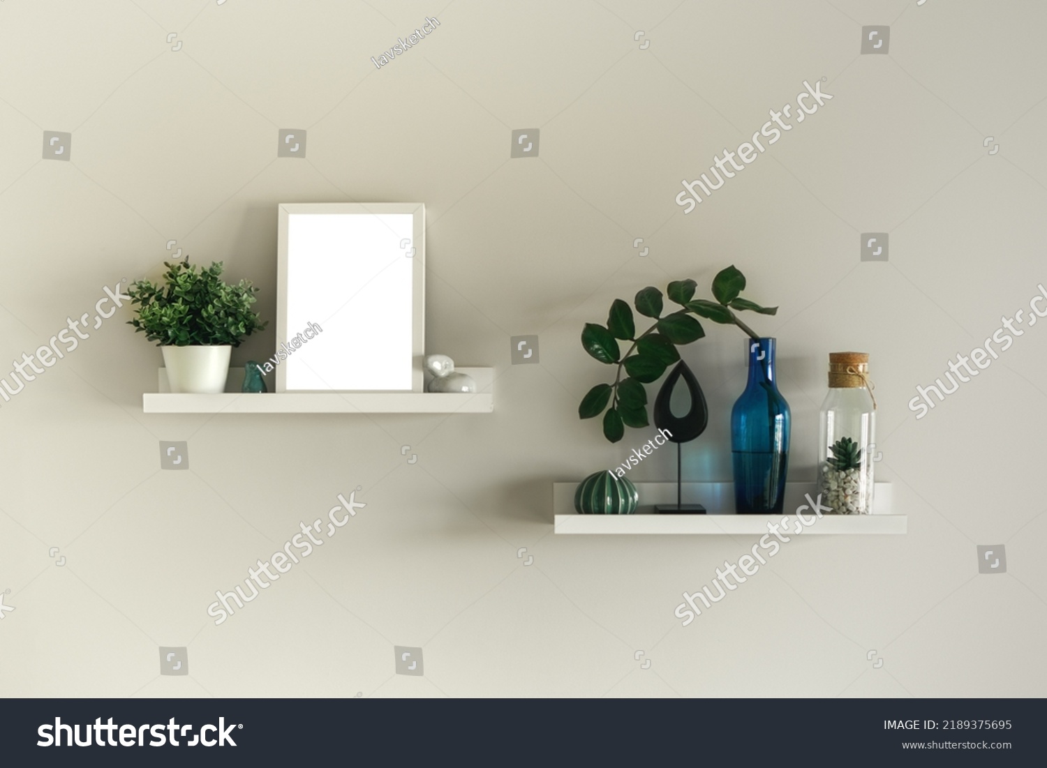 Frame Blank Isolated Poster On Shelf Stock Photo 2189375695 | Shutterstock