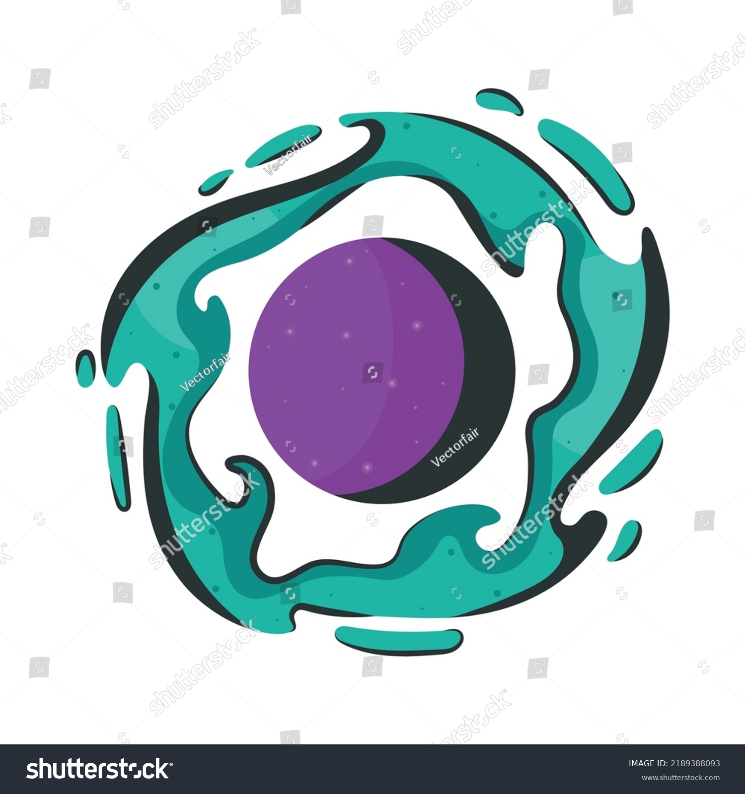 Purple Planet Space Outer Icon Stock Vector (Royalty Free) 2189388093