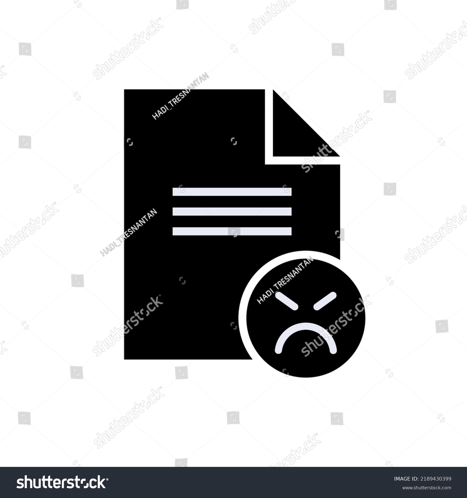 Complaint Icon Unsatisfactory Unacceptable Symbol Applied Stock Vector ...