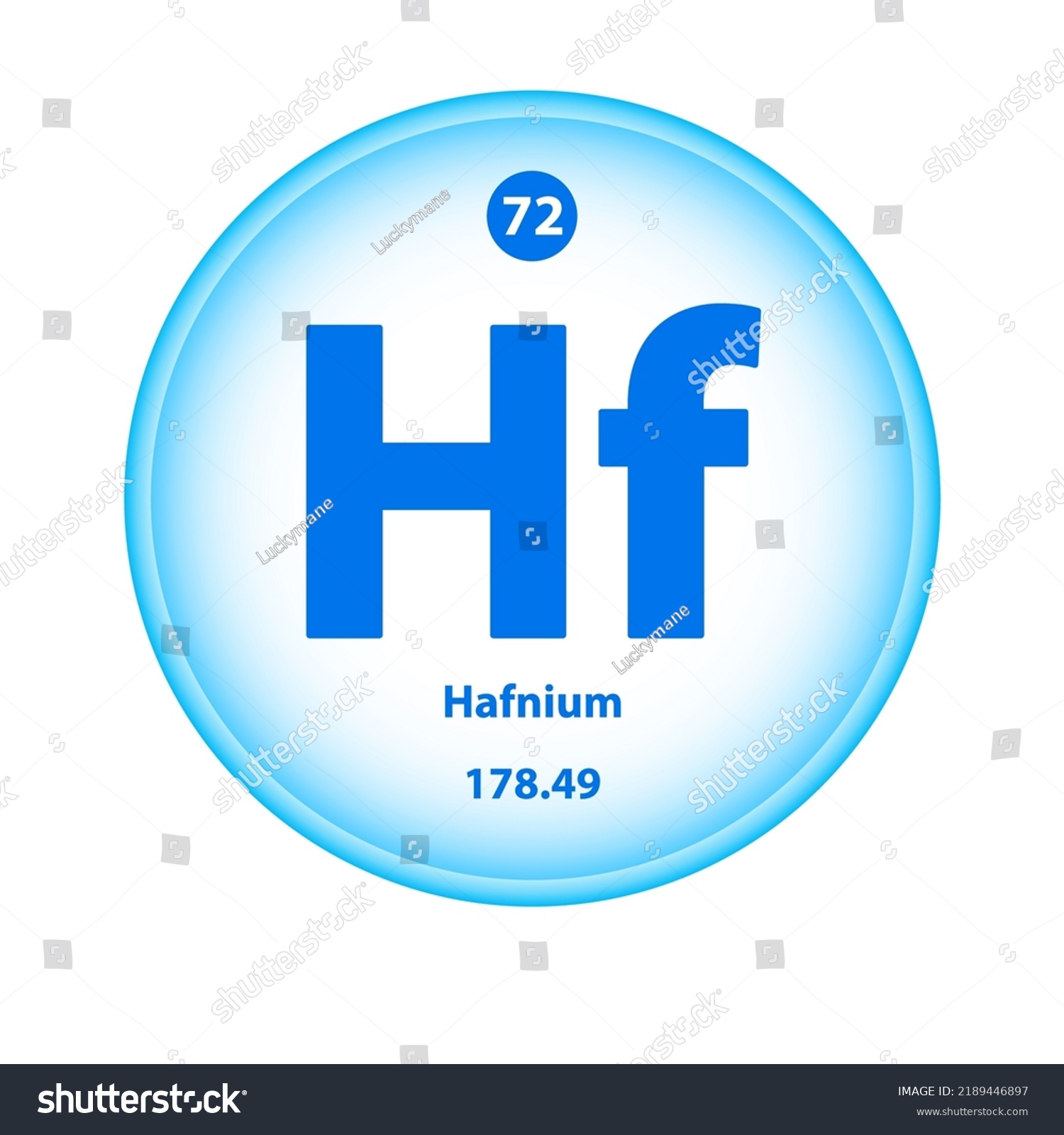 Structure Chemical Element Hafnium Hf Symbol Stock Vector (Royalty Free ...