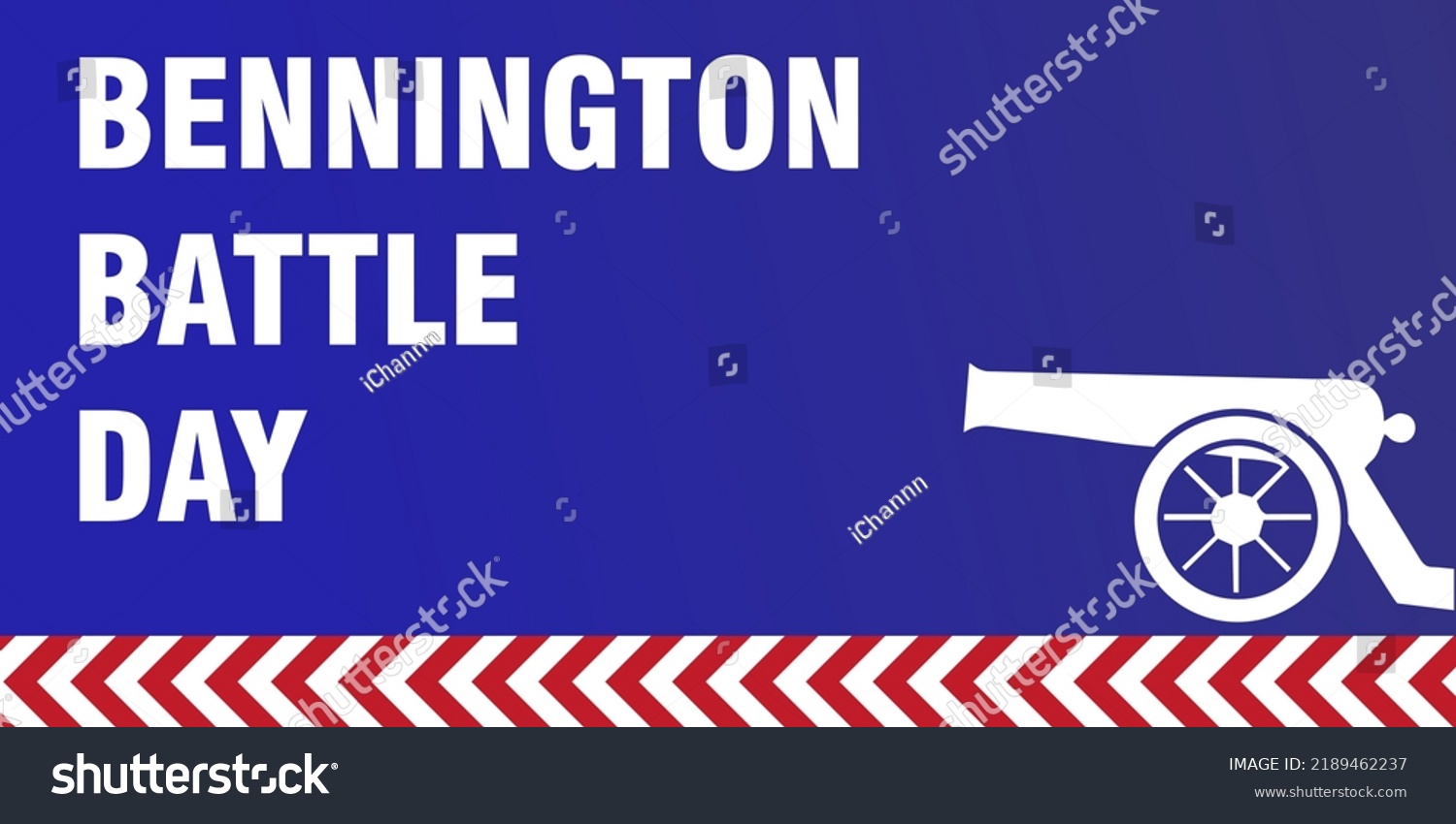 Bennington Day Battle Banner Poster Design Stock Vector (Royalty Free