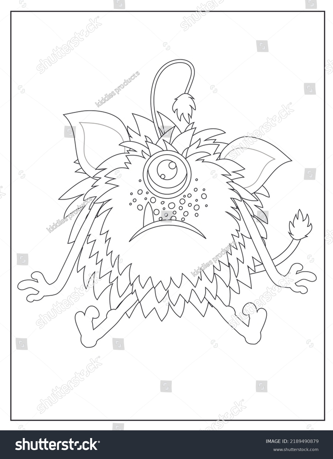 Best Monster Coloring Page Kids Stock Illustration 2189490879 ...