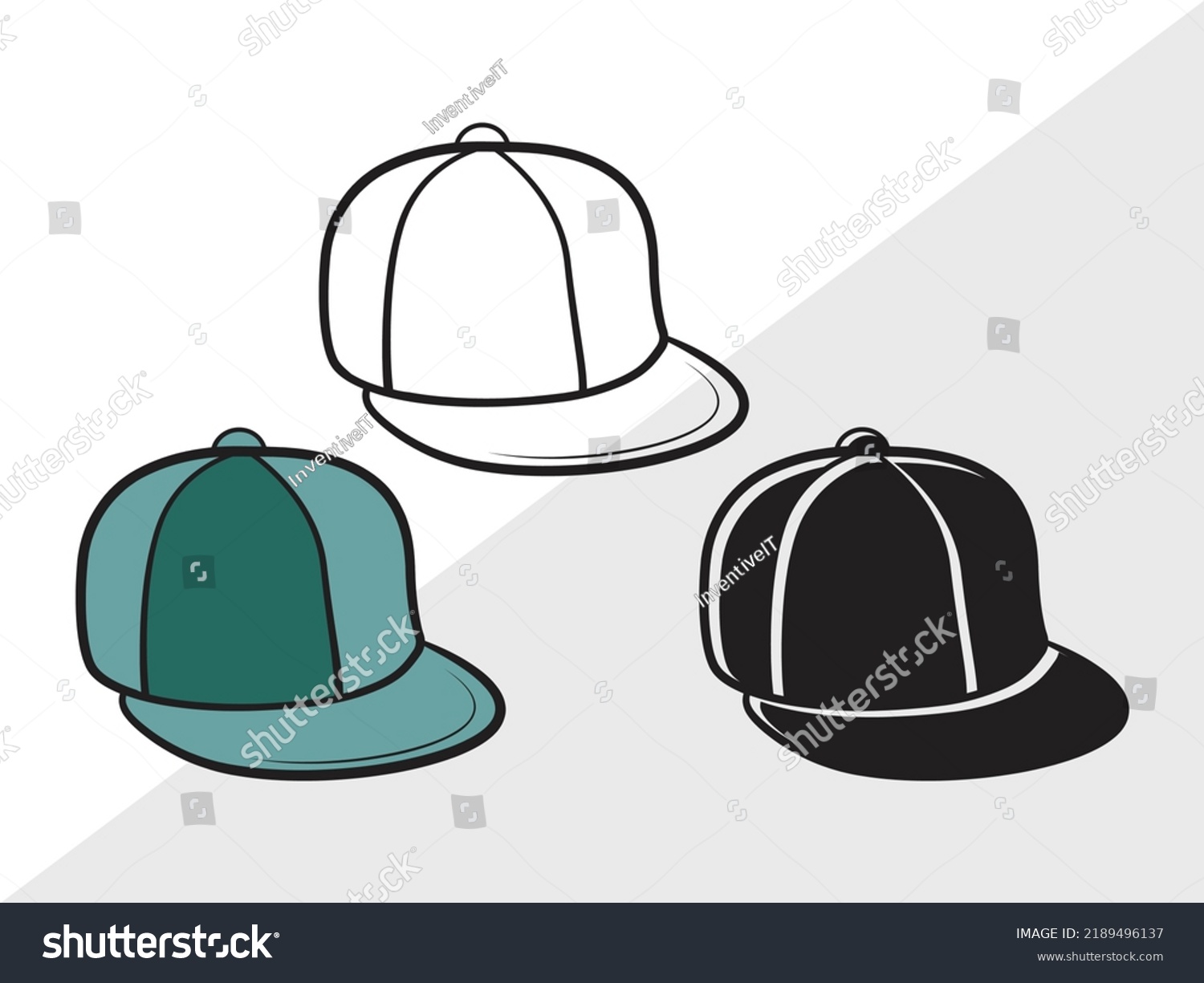 Baseball Hat Clipart Svg Printable Vector Stock Vector (Royalty Free ...