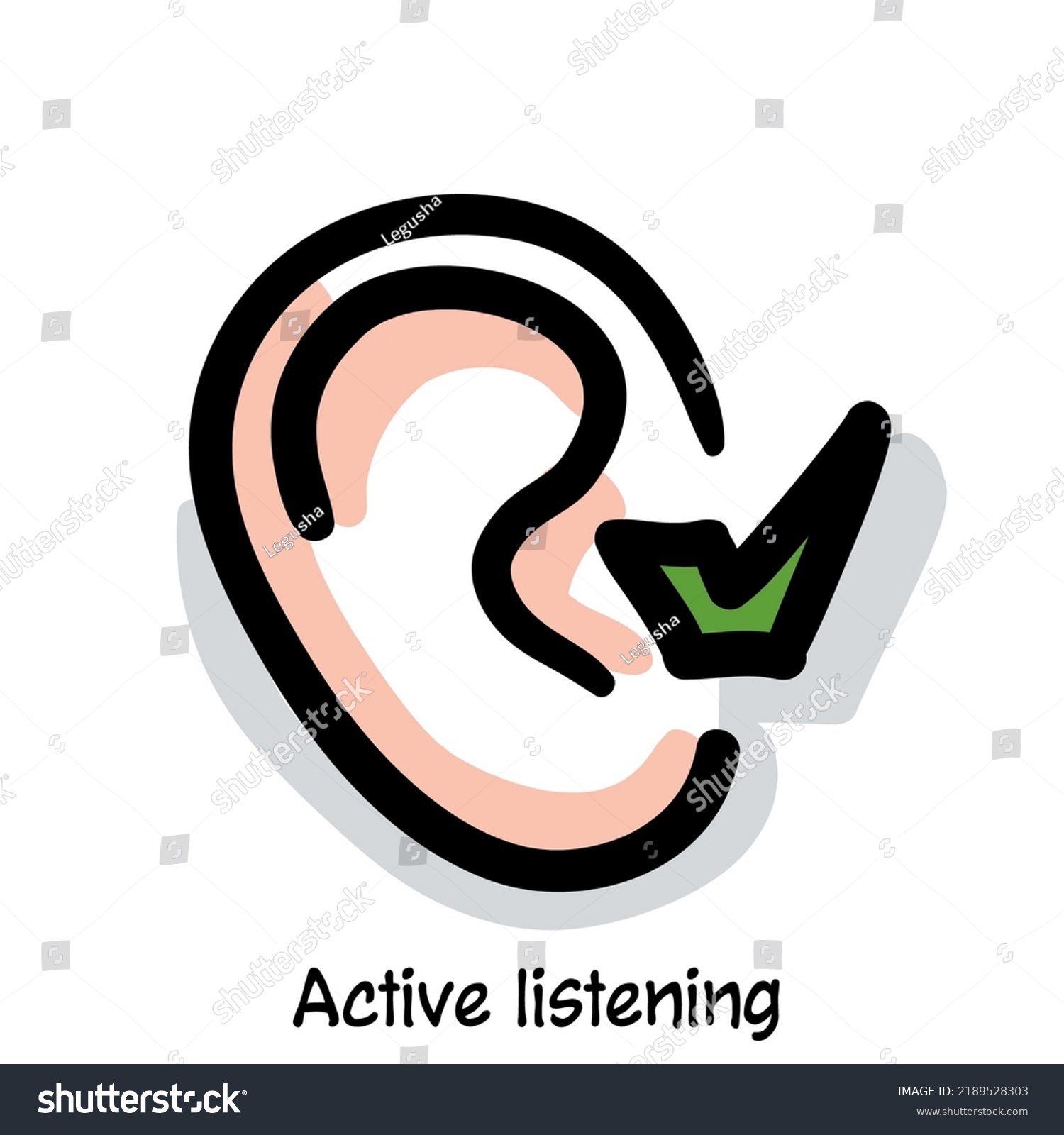 Active Listening Scribing Sketchnoting Visual Note Stock Vector ...