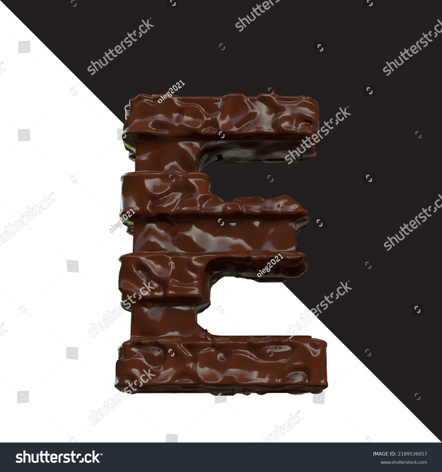 Symbols Made Chocolate Letter E Stock Vector (Royalty Free) 2189536057 ...