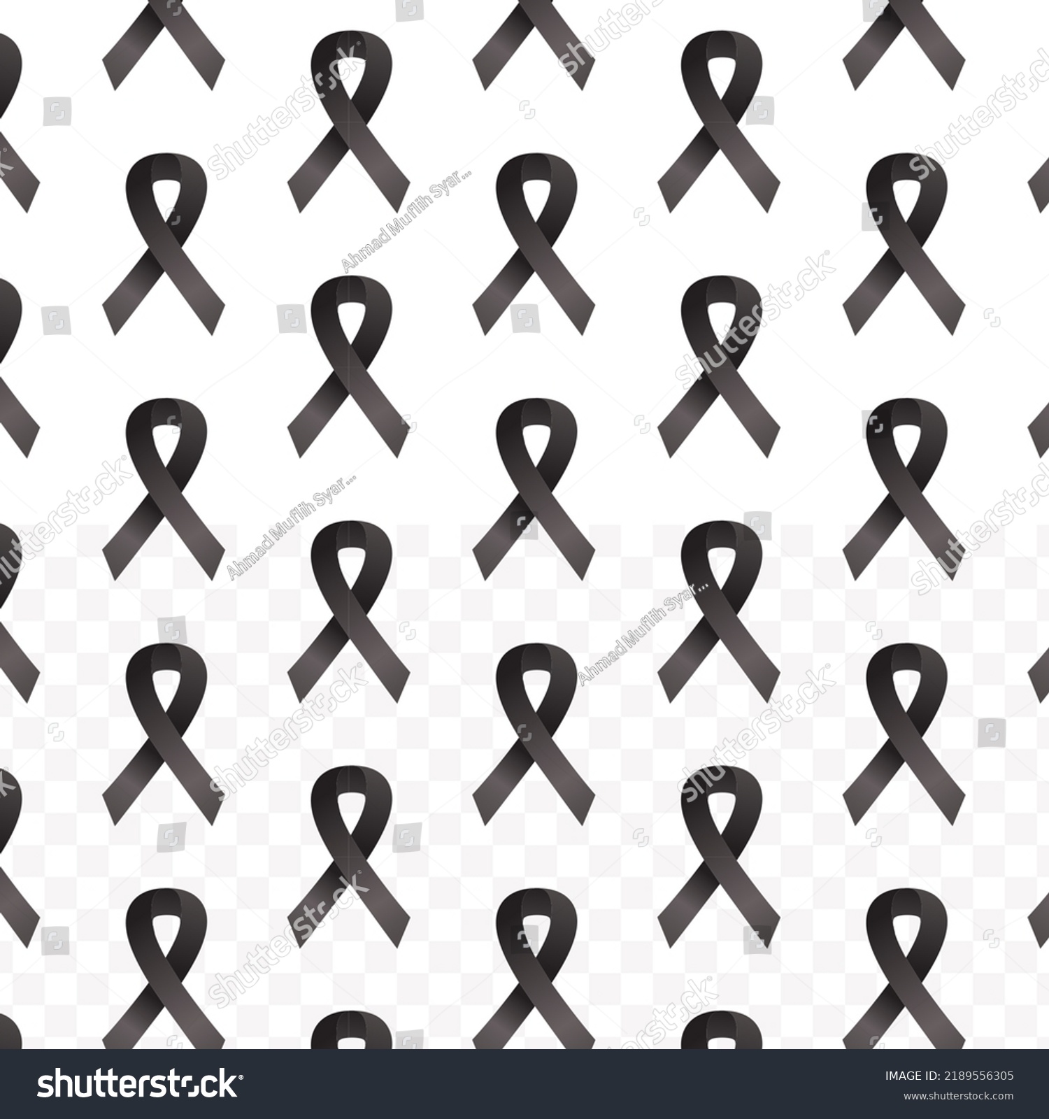 Pattern Mourning Ribbon Transparent Background Png Stock Vector ...