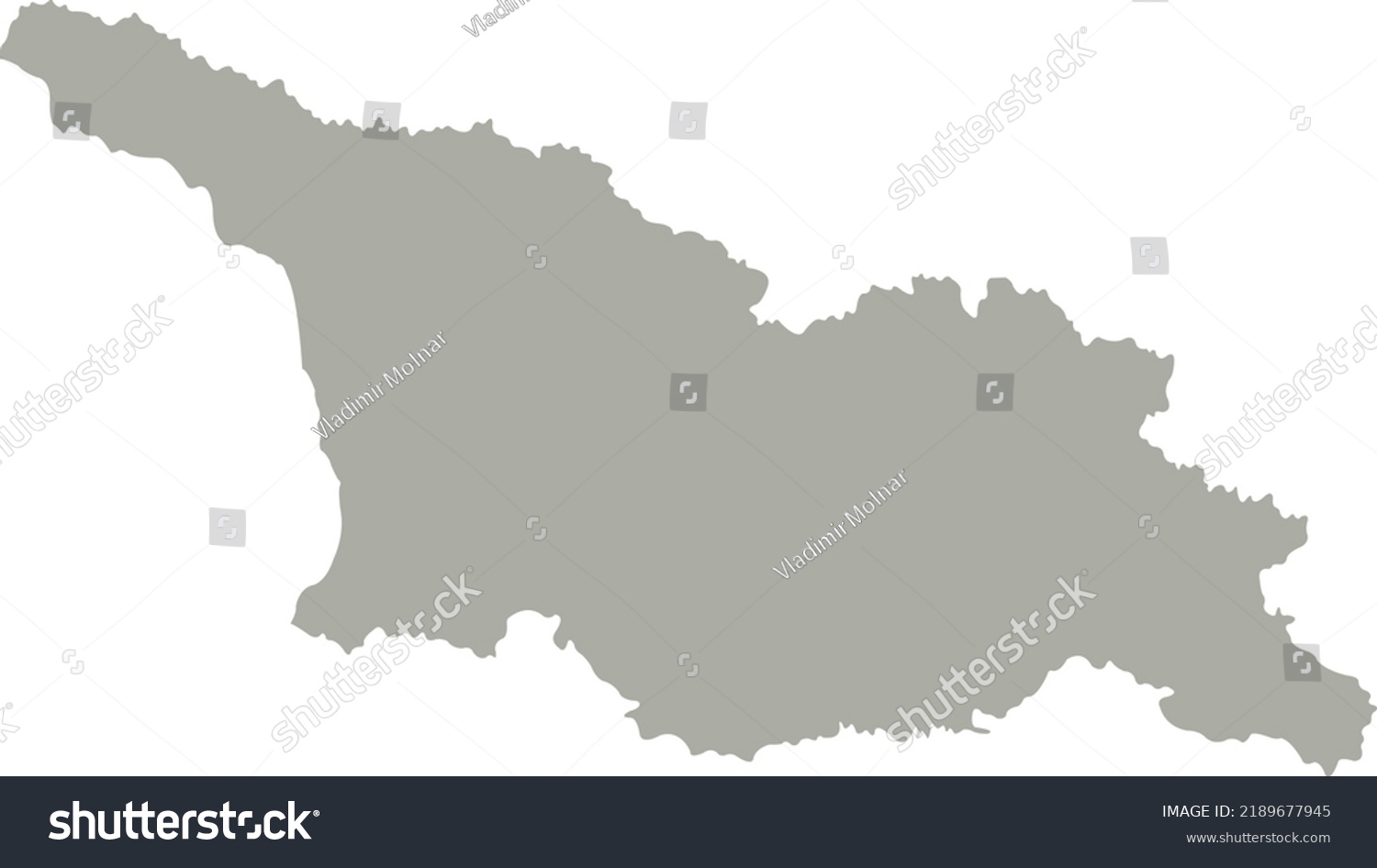 Vector Illustration Georgia Country Map Stock Vector (Royalty Free ...