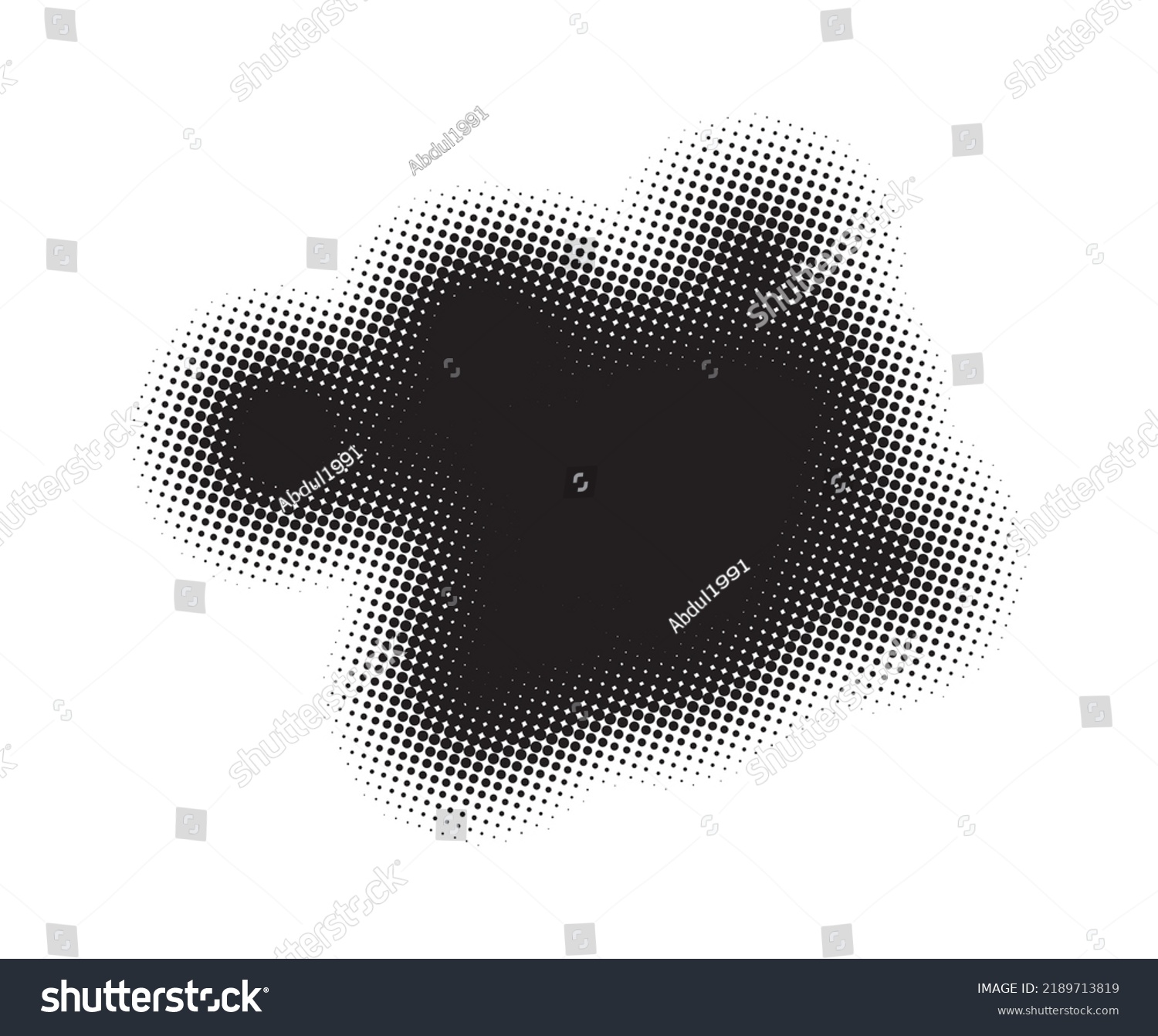 Halftone Circle Frame Dots Border Round Stock Vector (royalty Free 