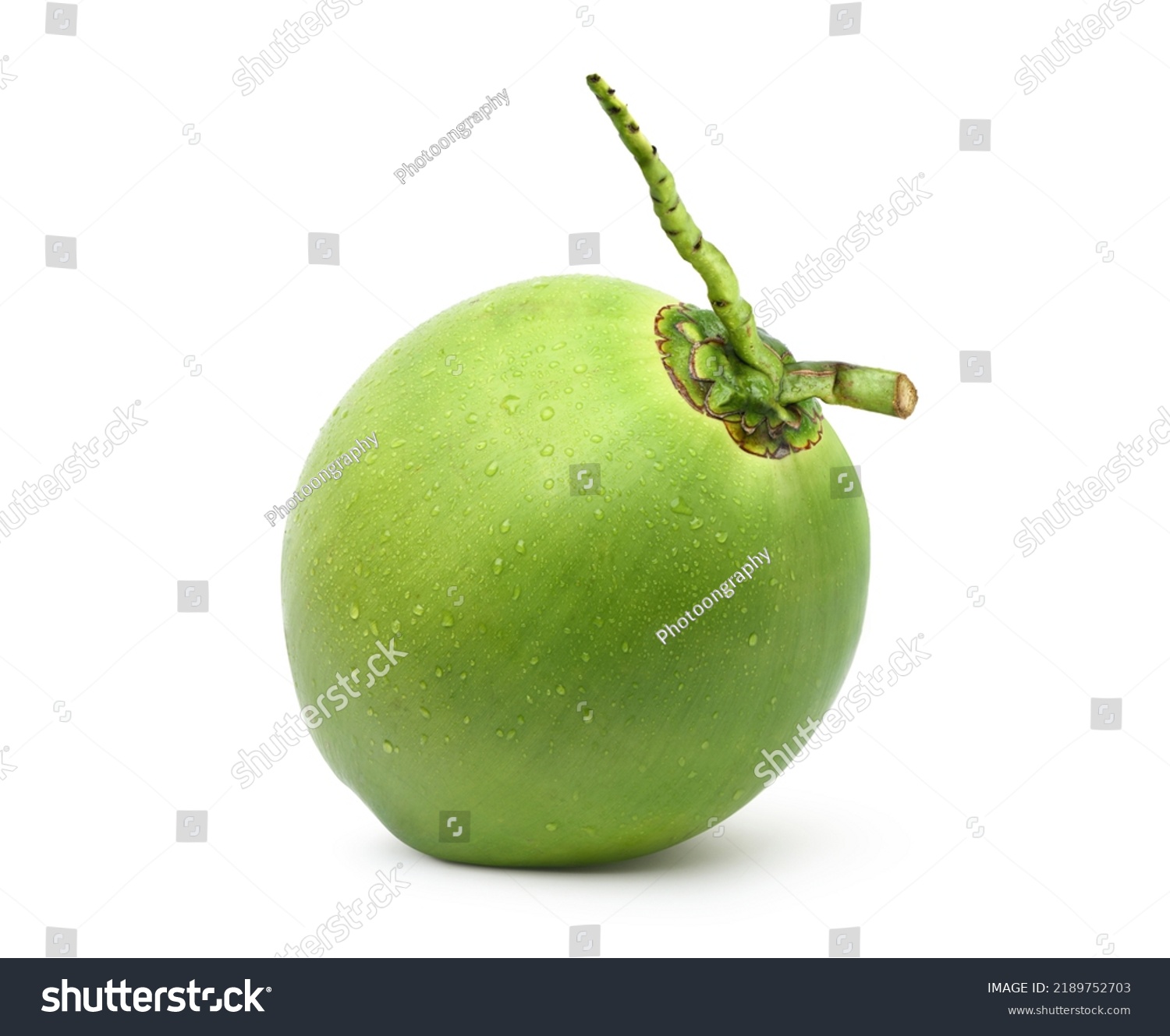 Fresh Young Coconut Water Droplets Isolated Stock Photo 2189752703 ...