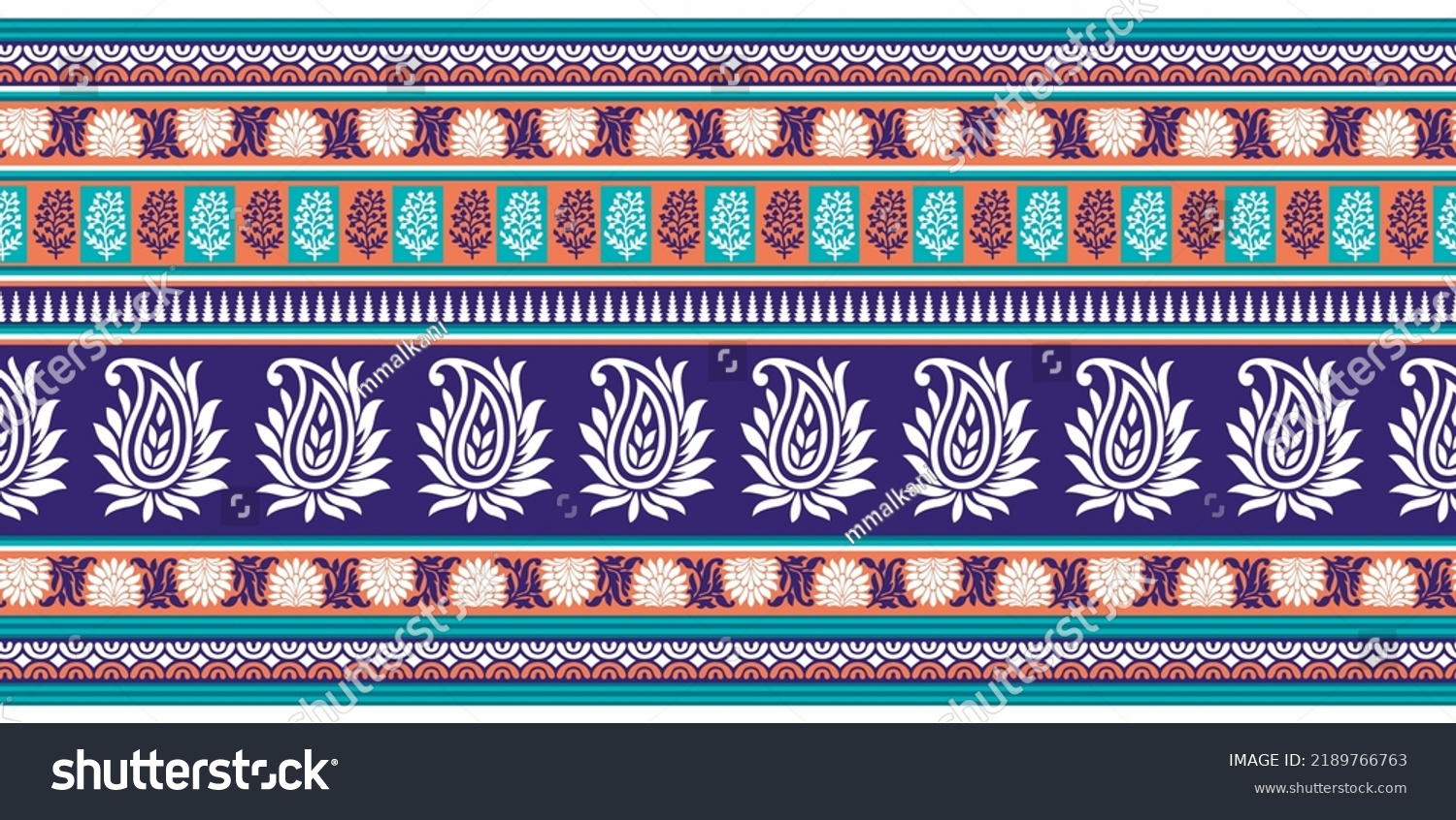 Paisley Border Aztec Tribal Design Stock Vector (Royalty Free ...