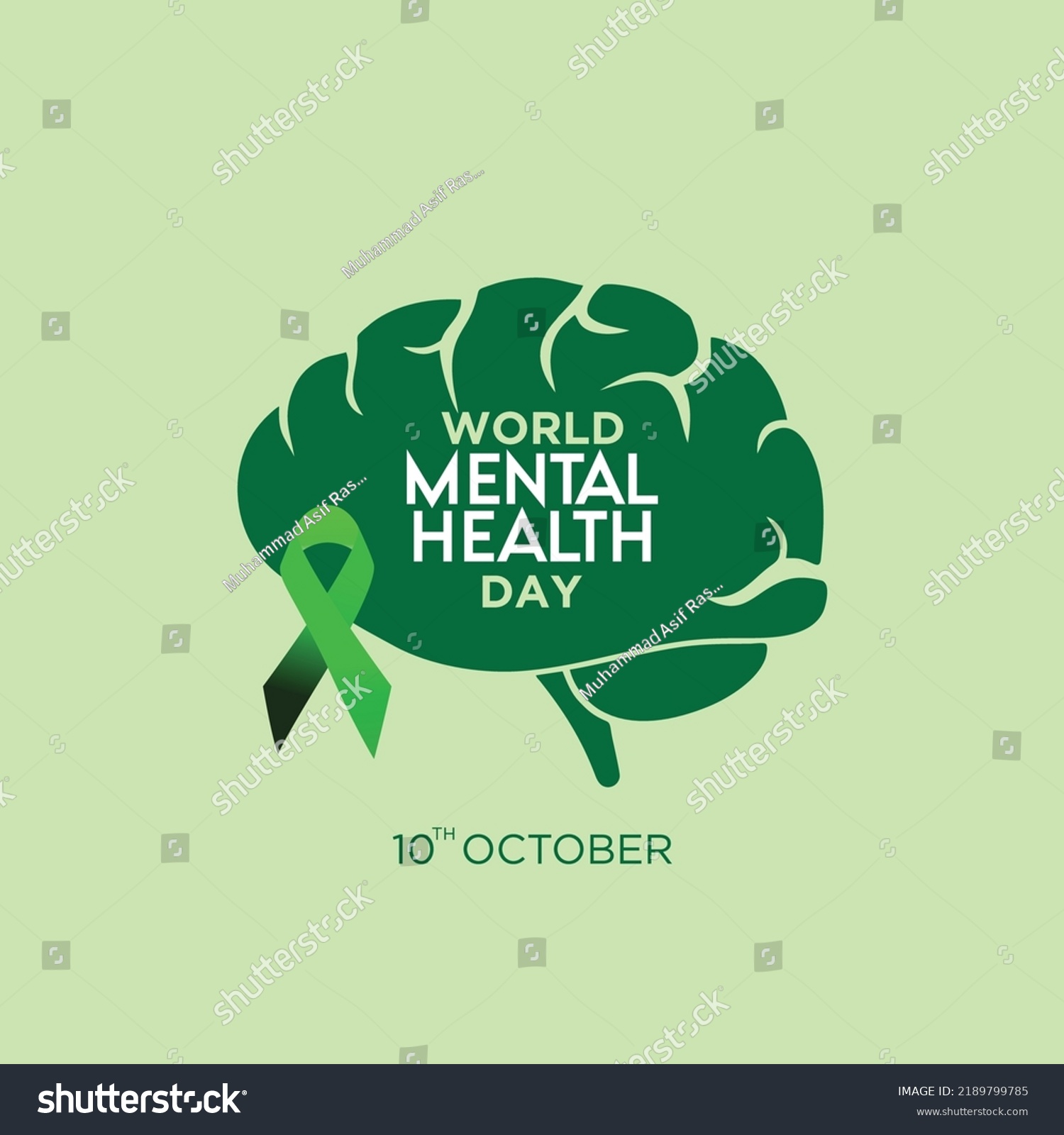 Vector Illustration On Theme World Mental Stock Vector (Royalty Free ...