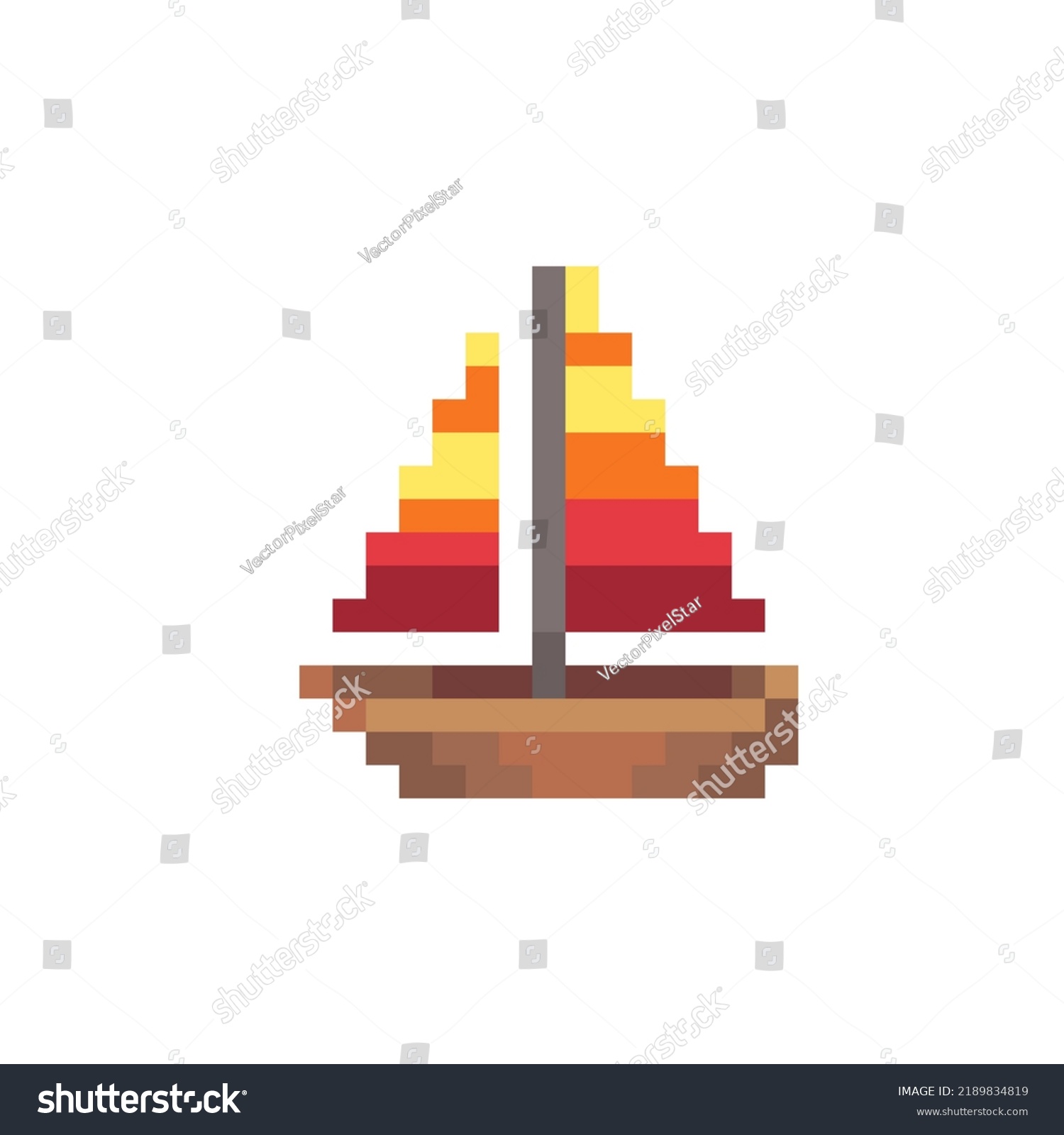 sailboat pixel art