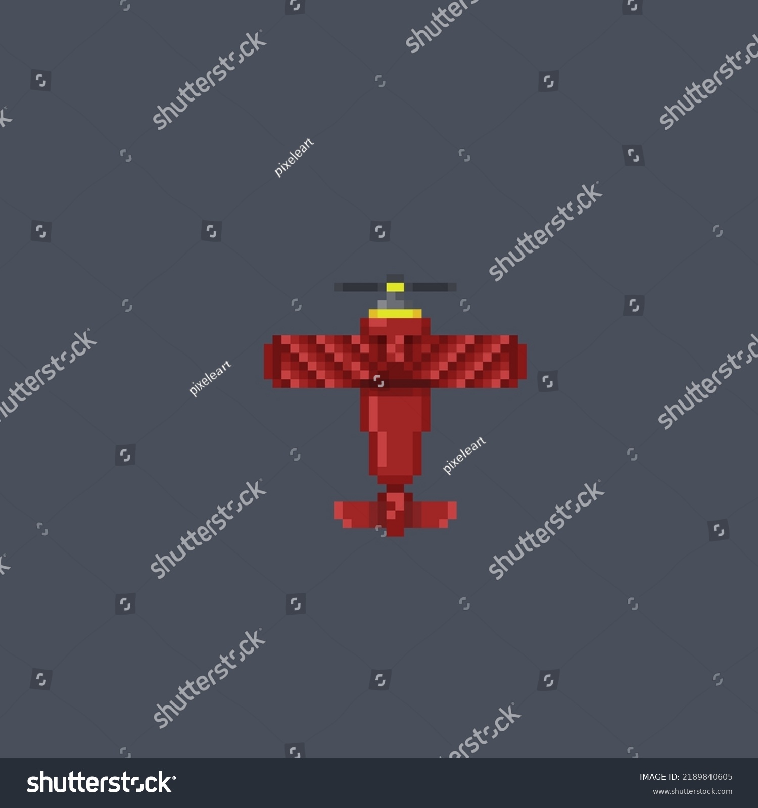 Aircraft Plane Pixel Art Style Stock Vector (Royalty Free) 2189840605 ...