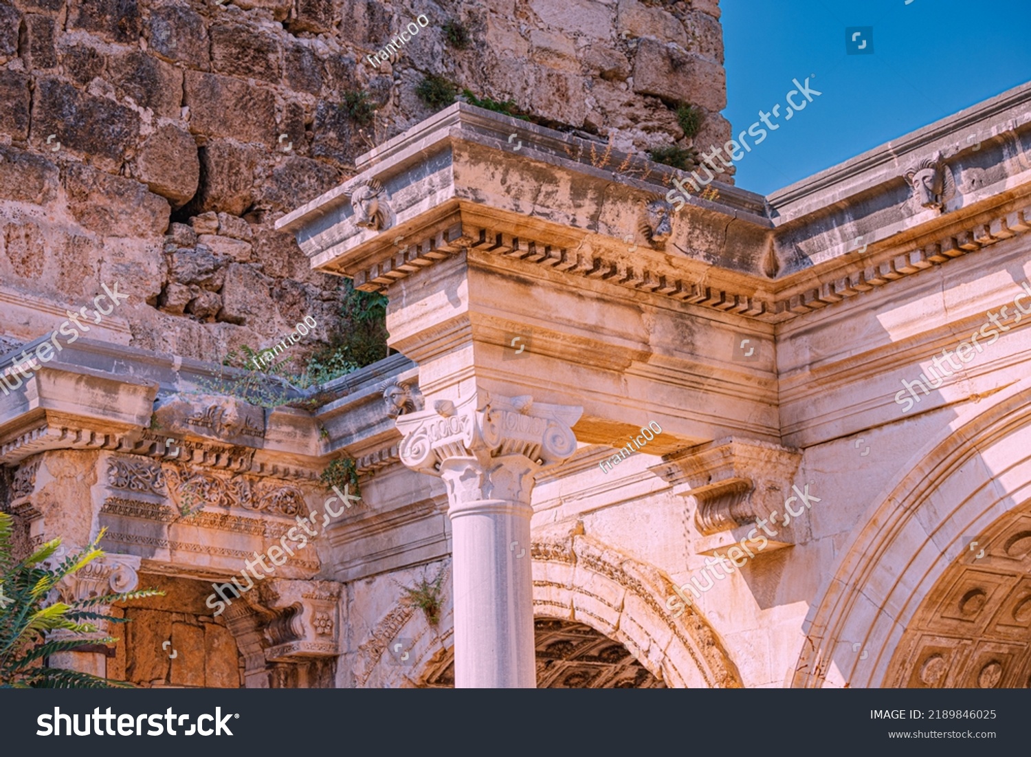 closeup-details-famous-gate-hadrians-arch-stock-photo-2189846025