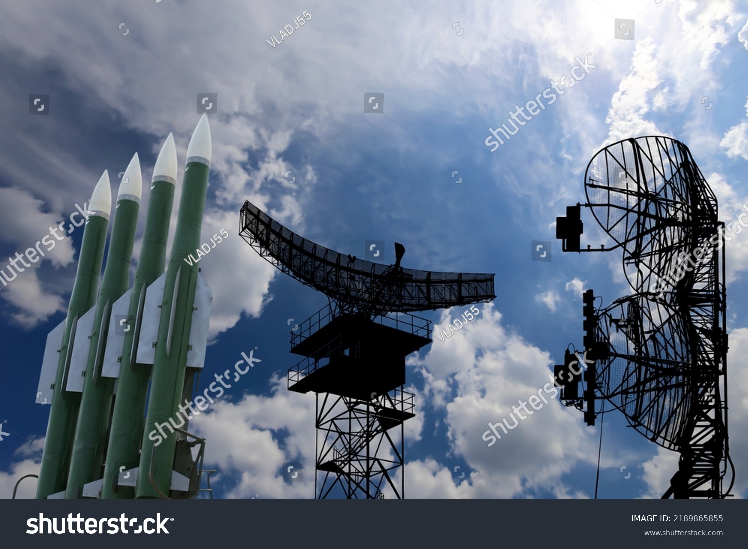 Air Defense Radars Military Mobile Anti Stock Photo 2189865855 ...