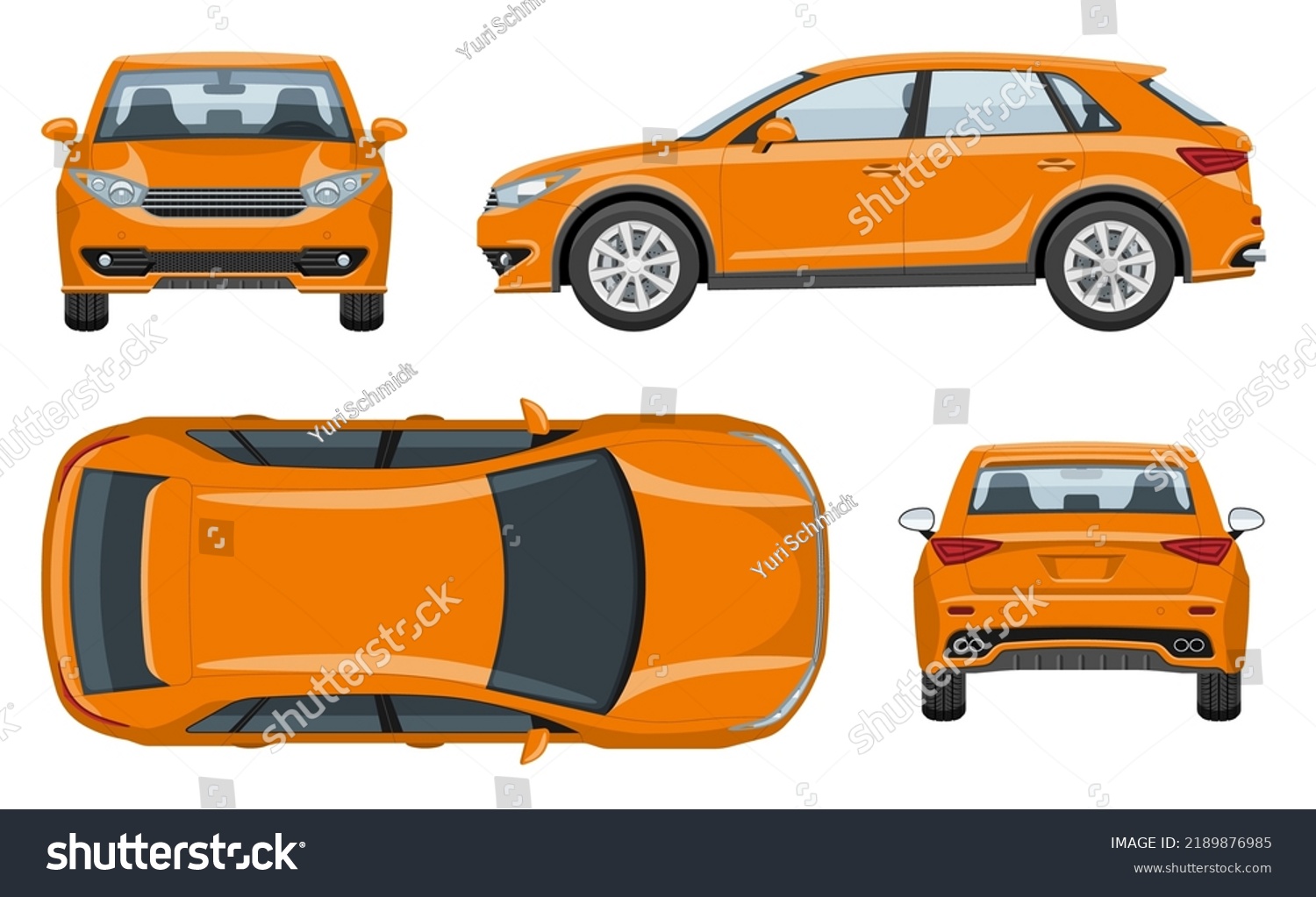 Suv Car Vector Template Simple Colors Stock Vector (Royalty Free ...