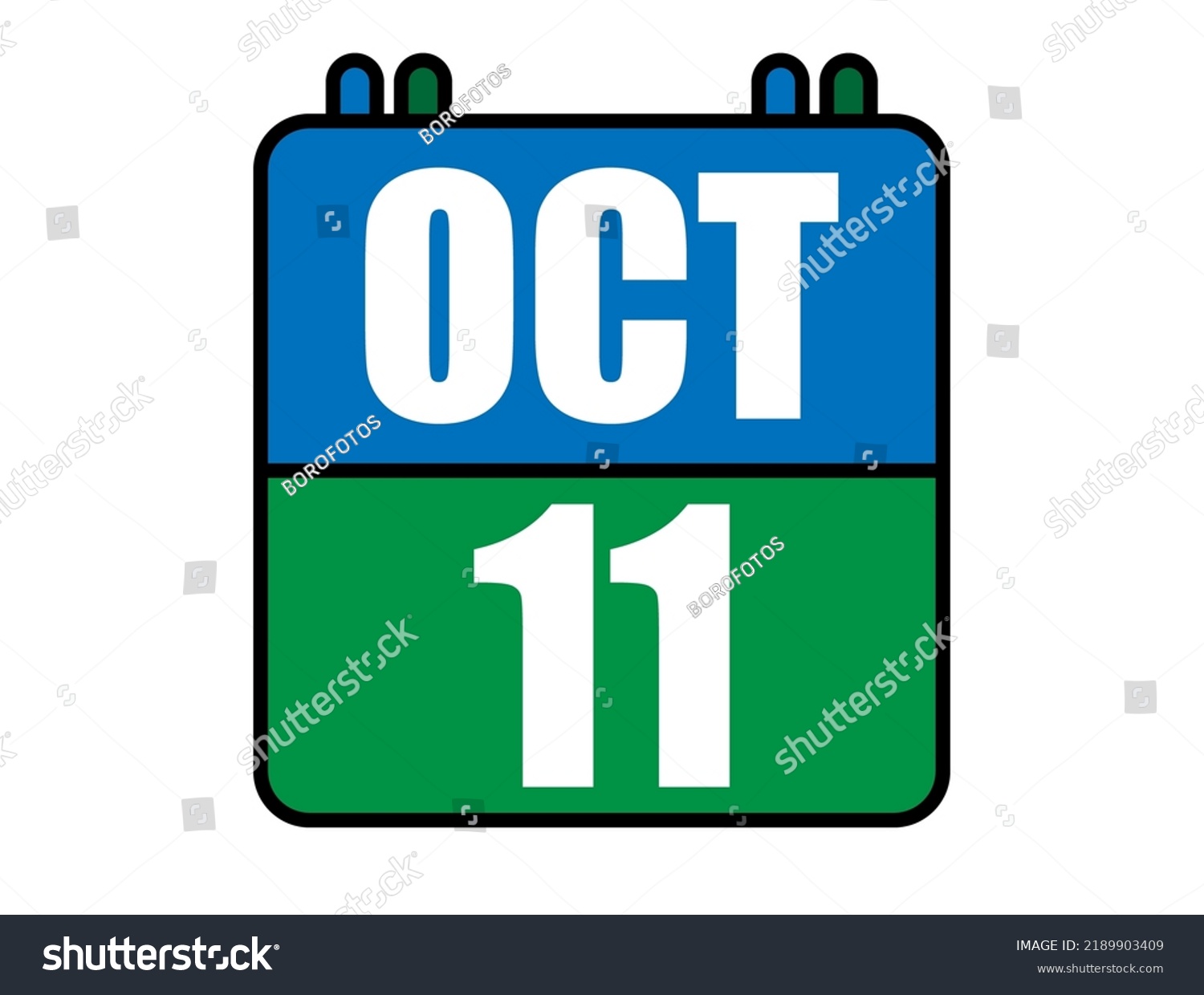 11 October Calendar Blue Green Calendar Stock Vector (Royalty Free 11 October Calendar Blue Green Calendar Stock Vector (Royalty Free