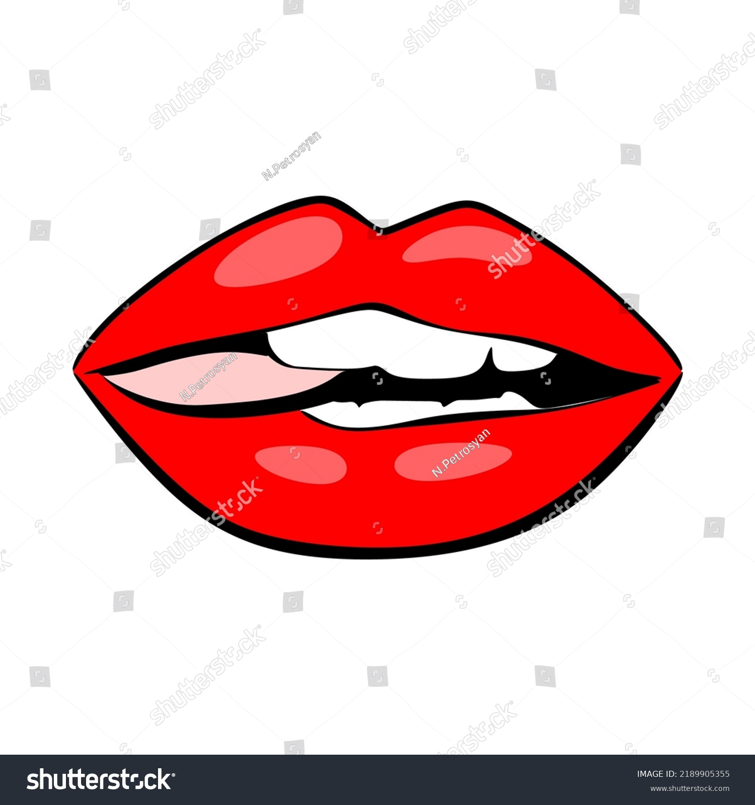 Woman Lips Vector Illustration Women Mouth Stock Vector (Royalty Free ...