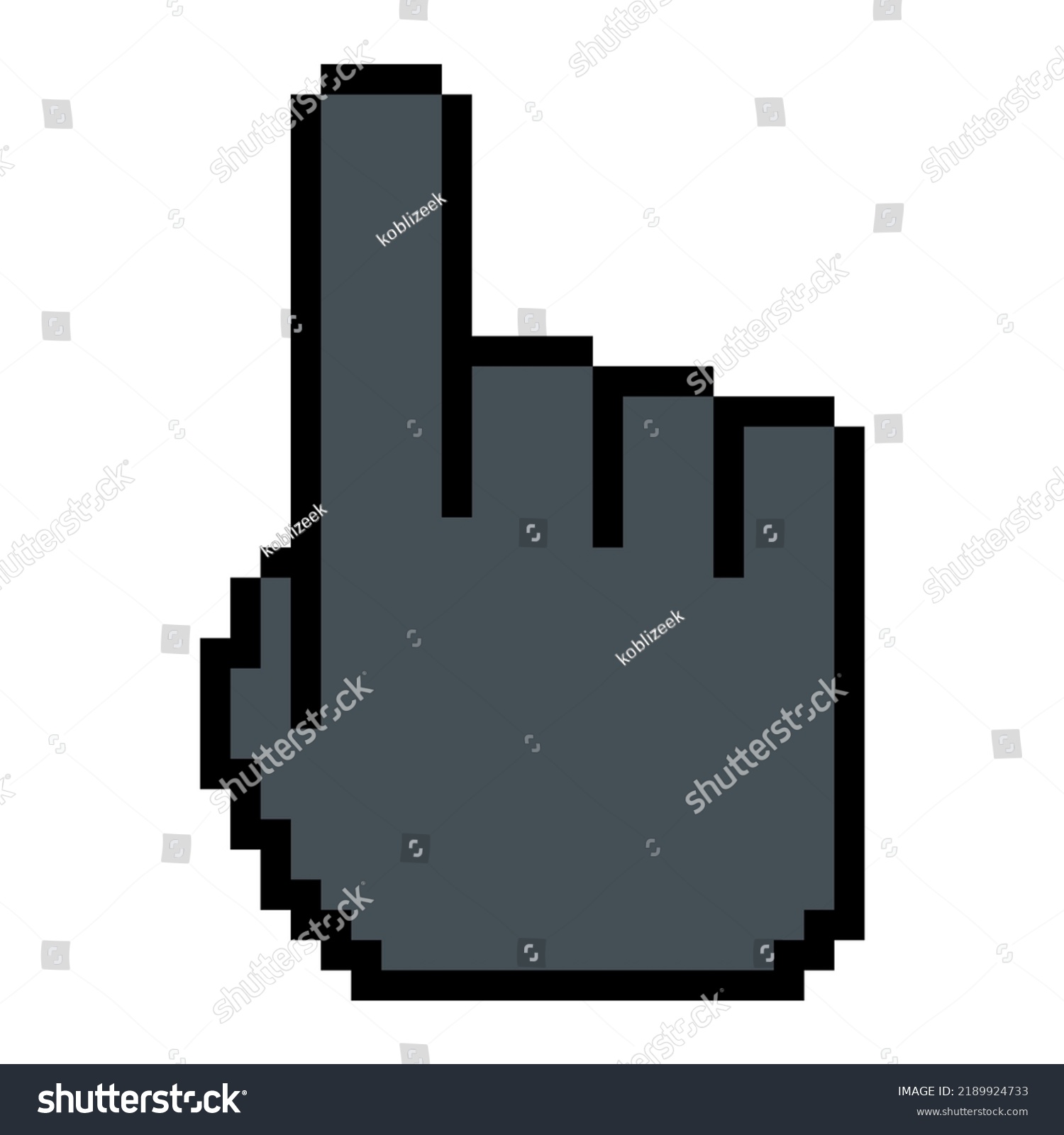 Mouse Cursor Pixel Icon Web Click Stock Vector (Royalty Free ...