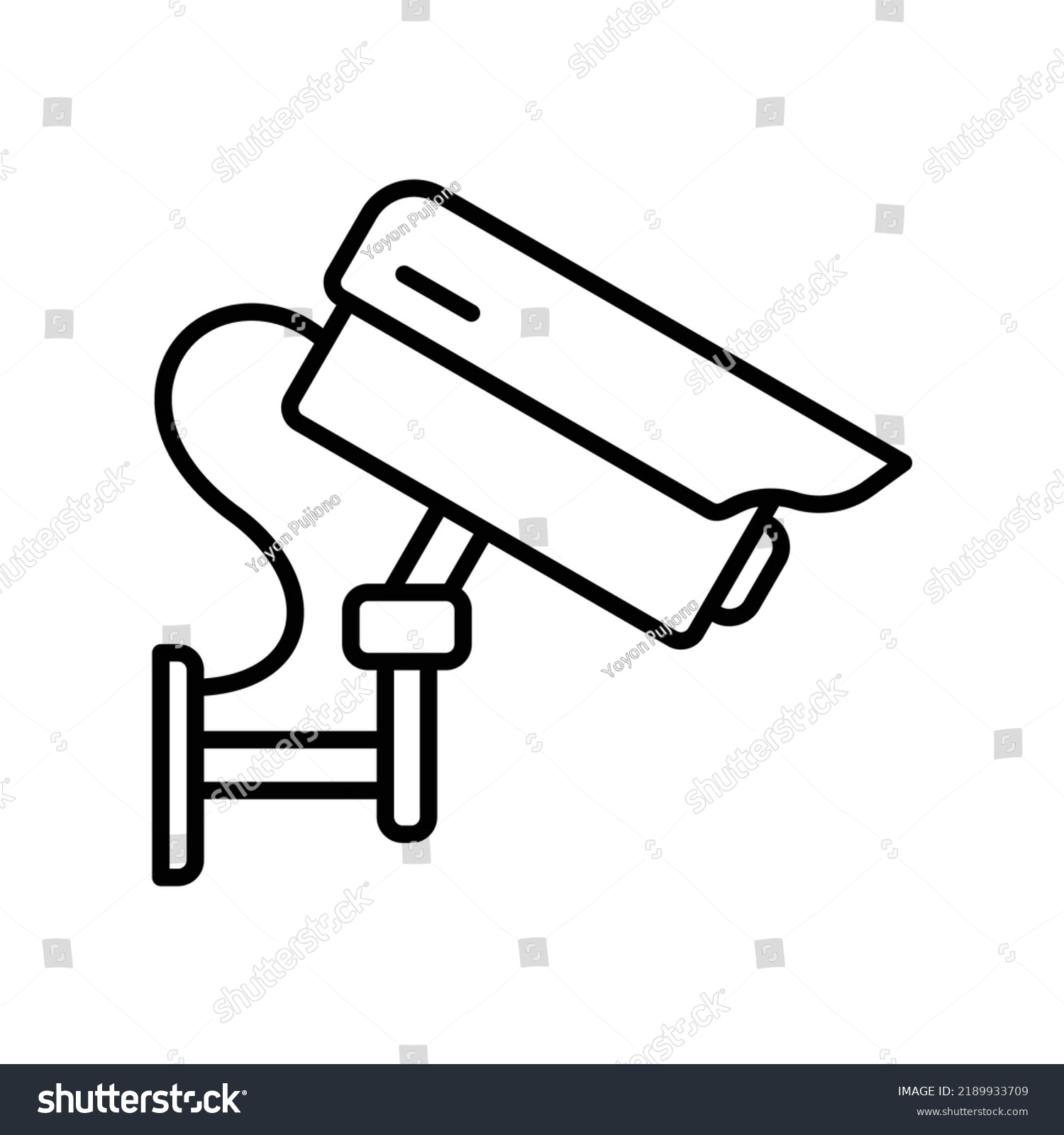 Cctv Icon Black Outline Style Stock Vector (Royalty Free) 2189933709 ...