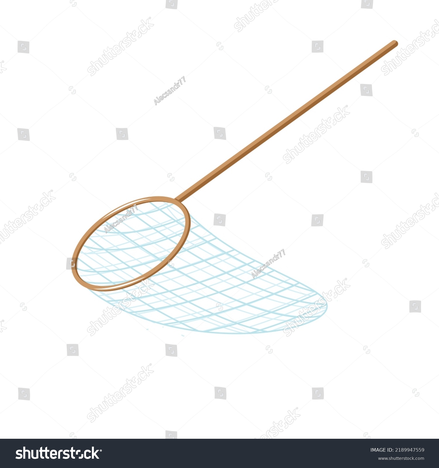 Fish Net On Side View Cartoon Stock Vector (Royalty Free) 2189947559 ...