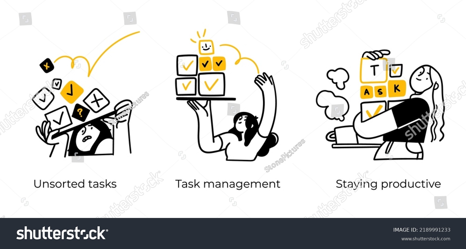 Productive Workflow Organization Abstract Business Concept Stock Vector Royalty Free