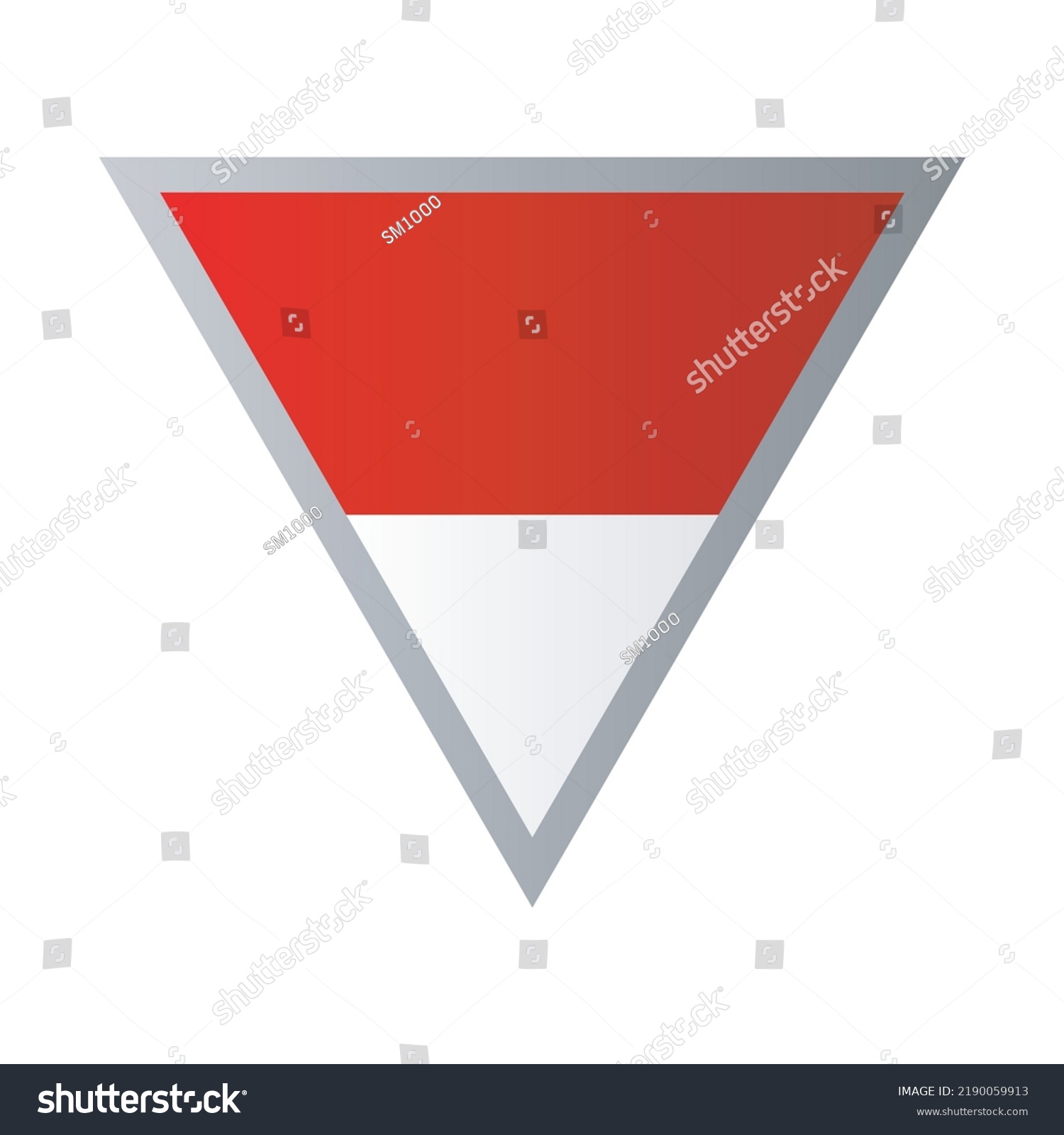 Red White Triangular Flag Bendera Merah Stock Vector (Royalty Free ...