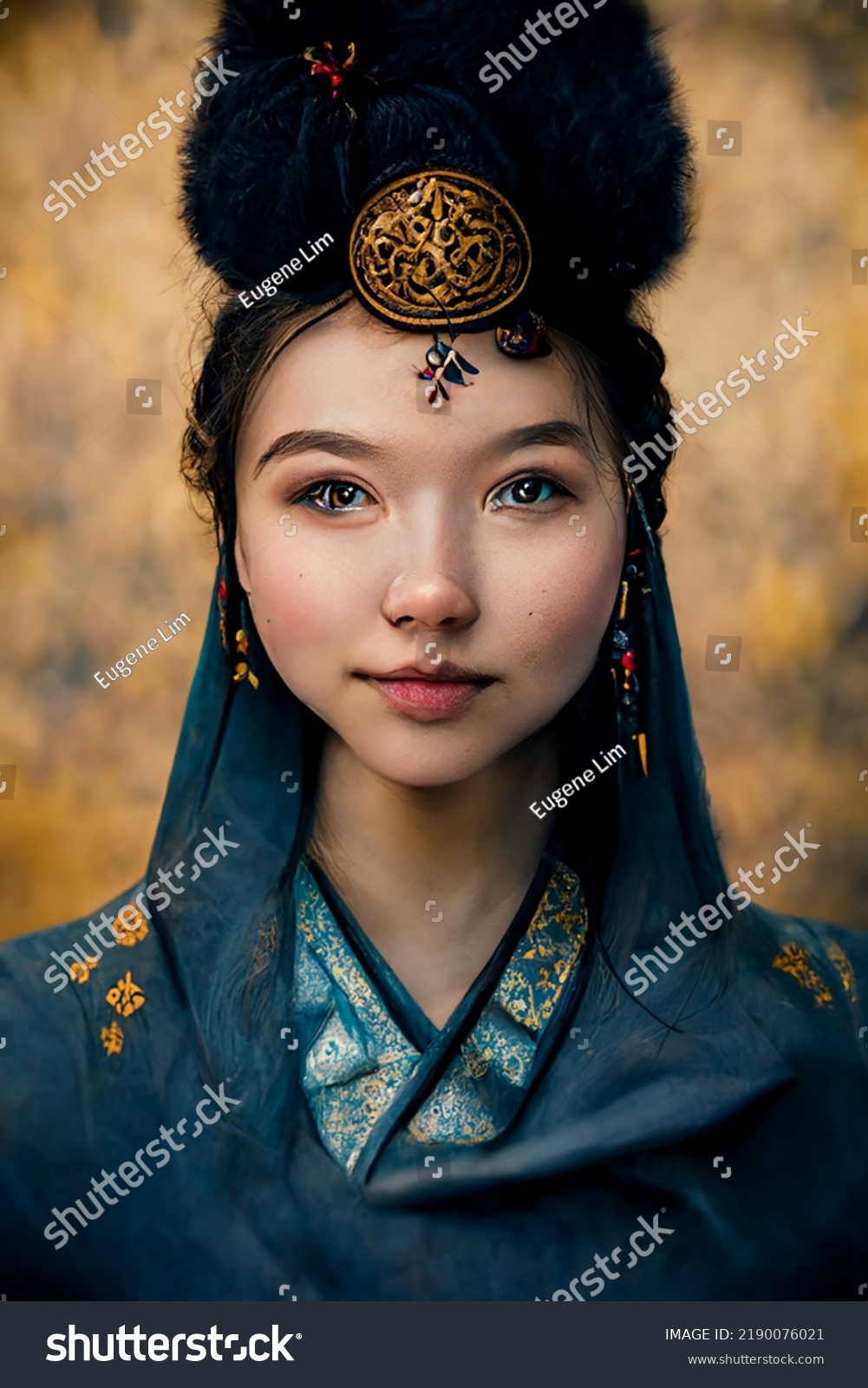 Artificial Intelligence Ai Generated Portrait Mongolian Stock ...