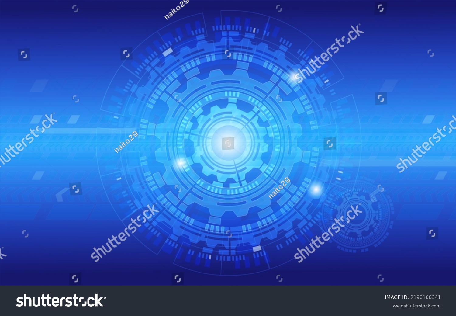 Abstract Blue Computer Technology Background Circuit Stock Vector