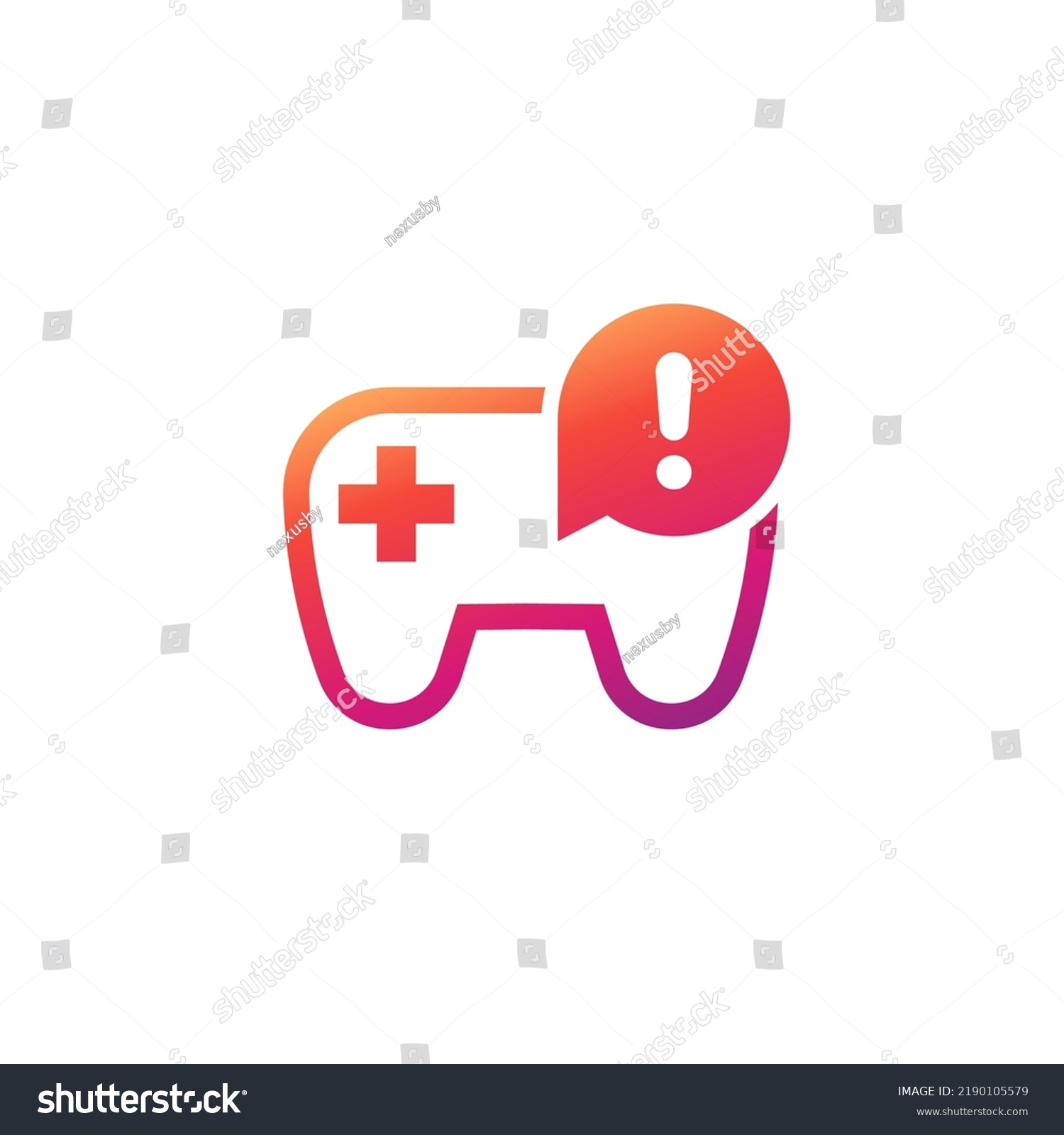 Game Addiction Icon Gamepad Stock Vector (Royalty Free) 2190105579 ...