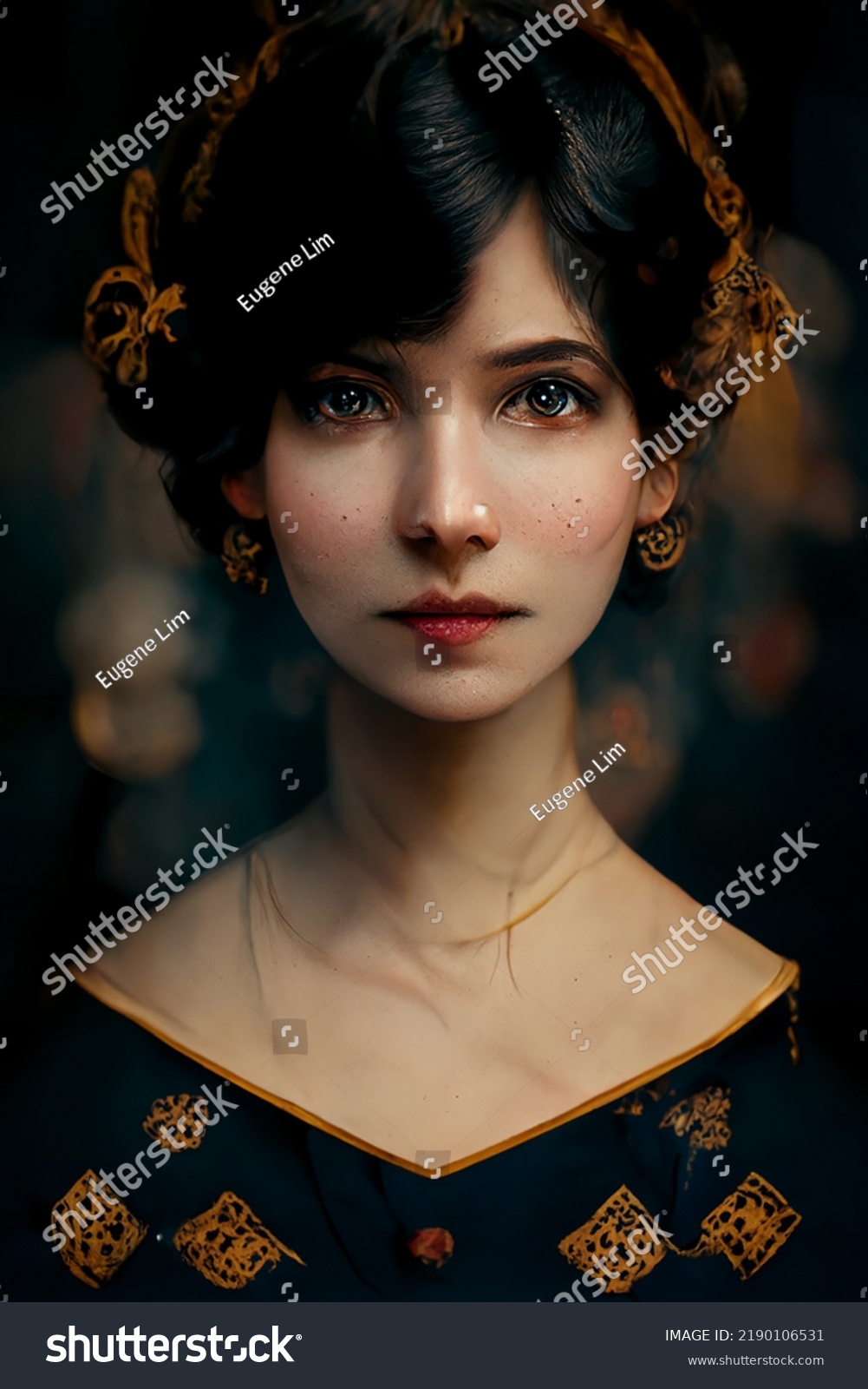 Artificial Intelligence Ai Generated Portrait Elegant Stock ...