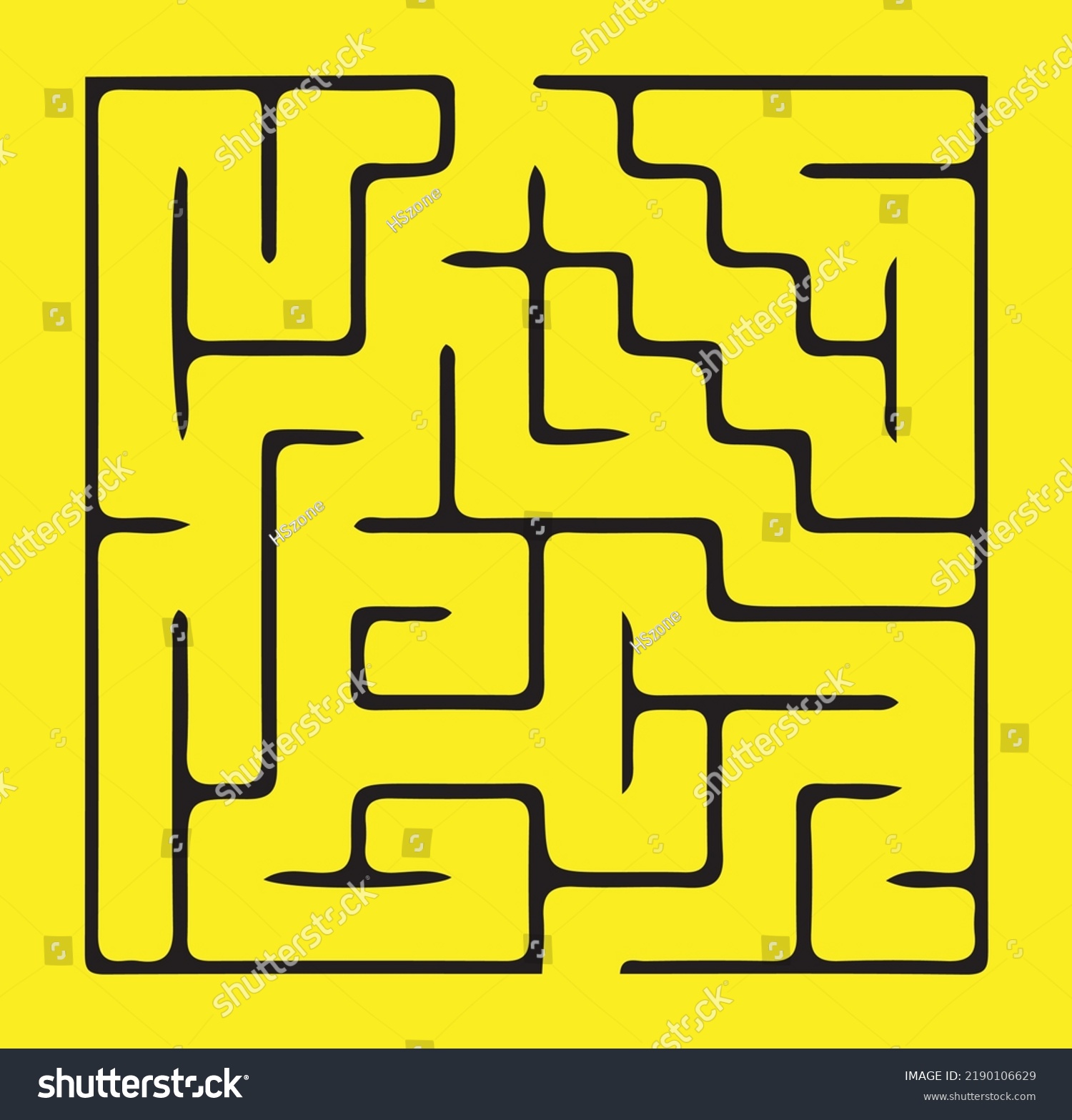 Maze Vector Illustration Maze Image Clip Stock Vector (Royalty Free ...