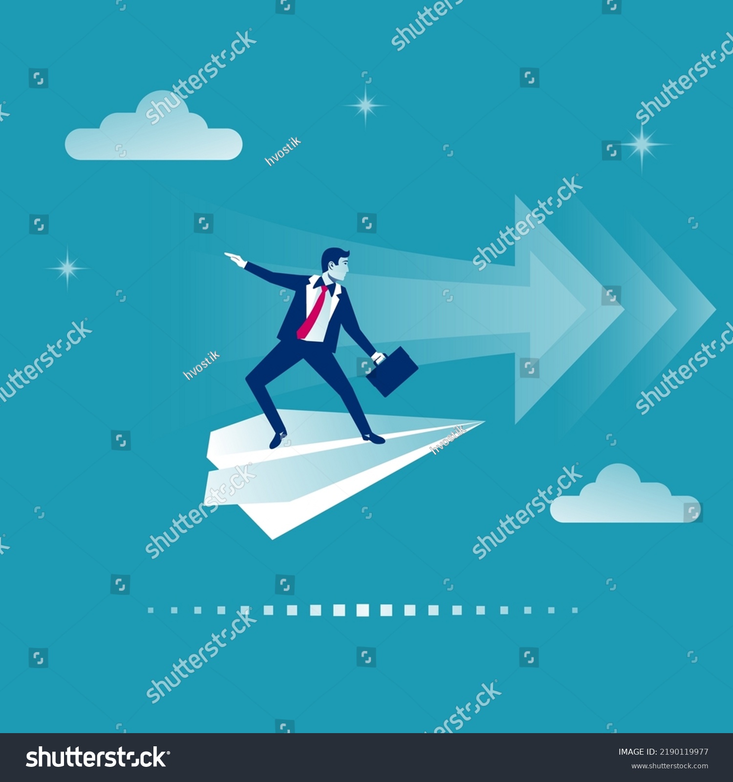 Aspirational Business Leadership Concept Vision Mission Stock Vector ...